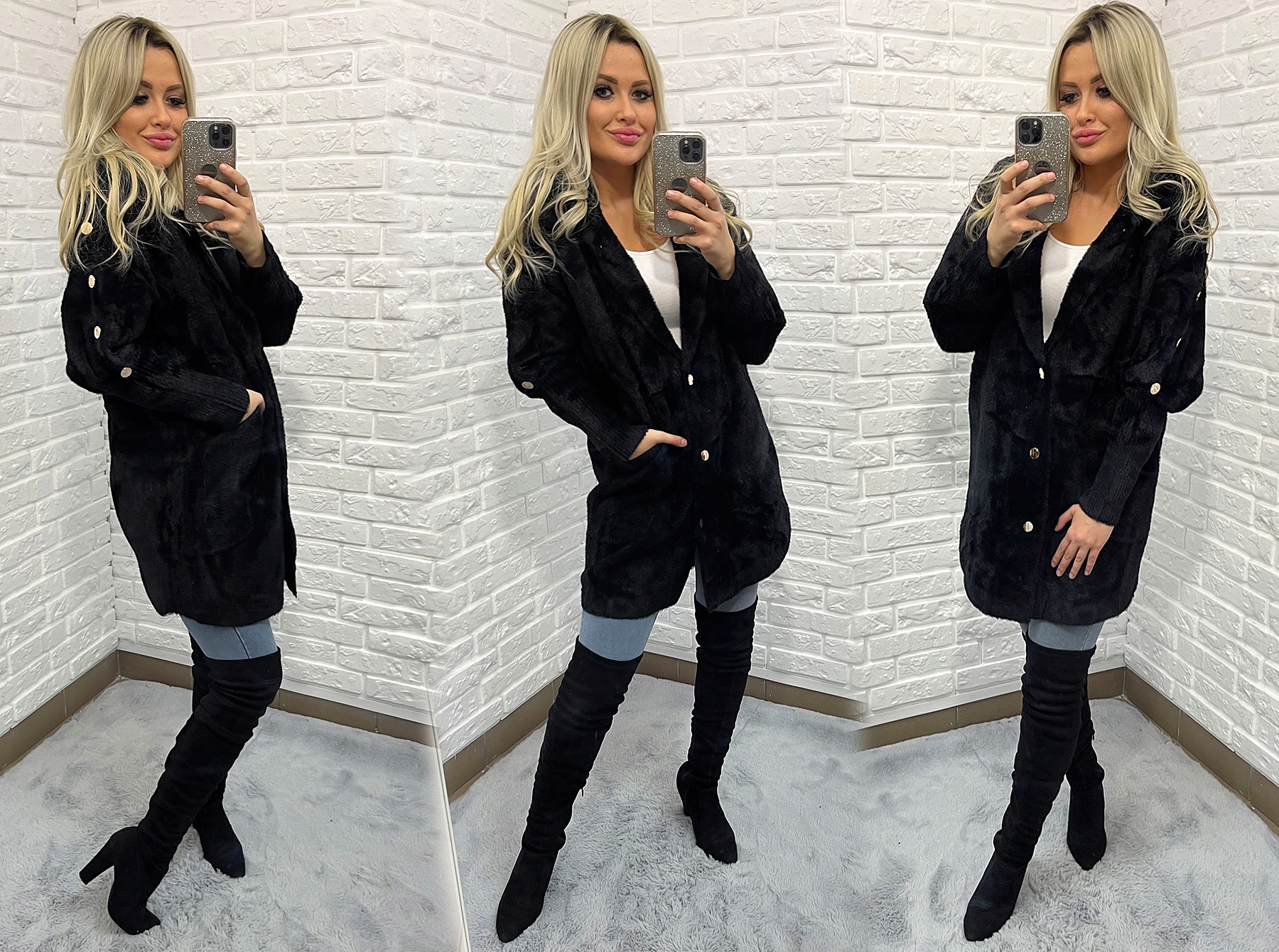 Płaszcz ALPAKI kurtka WEŁNA MODNE KOLORY oversize Kolekcja jesienna