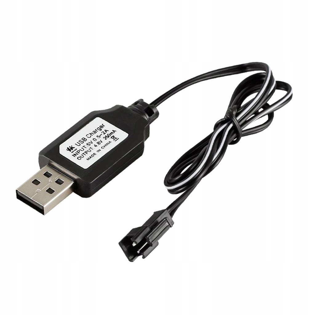 Czarna Ładowarka RC USB 4.8V RC