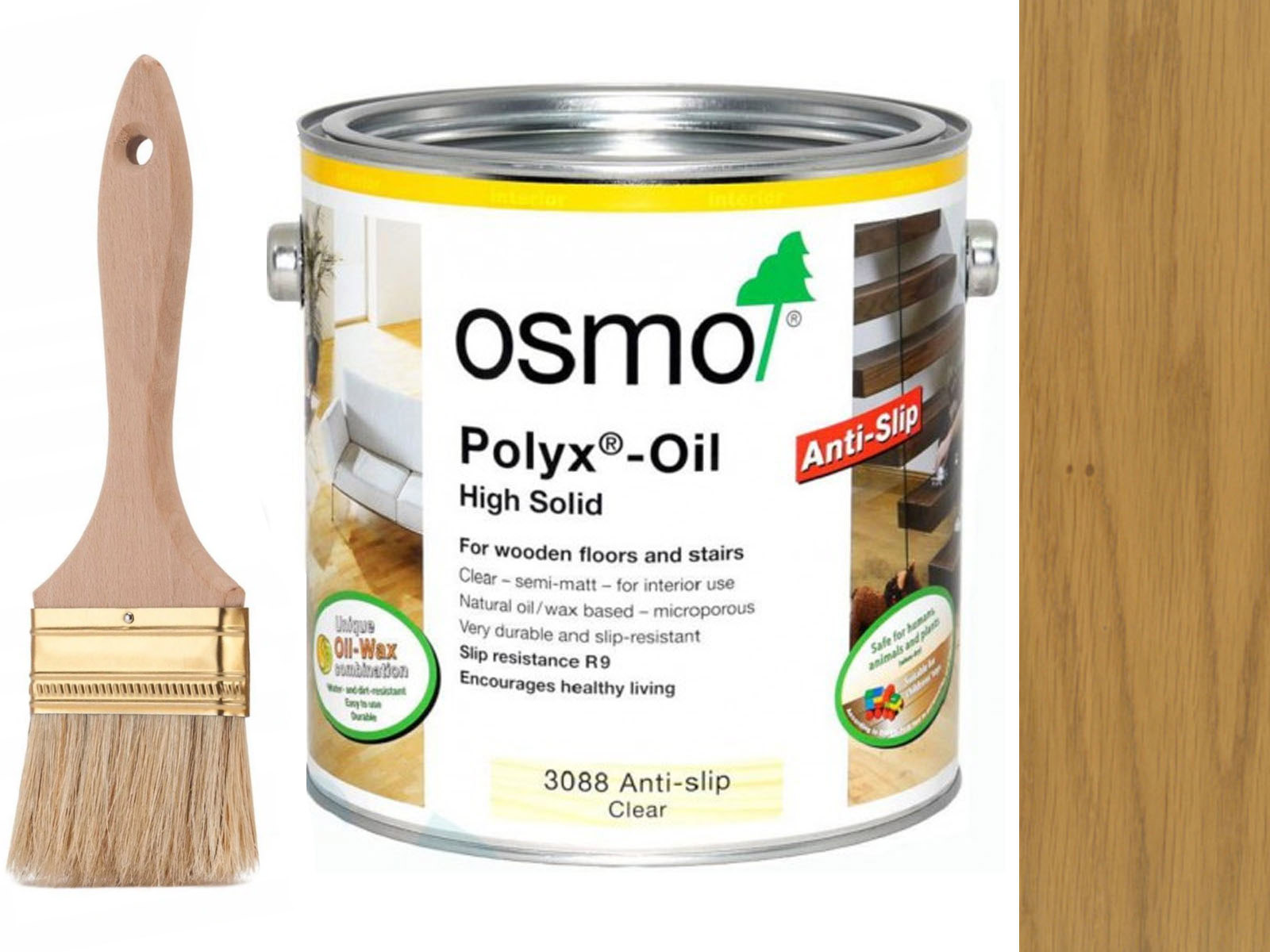Osmo 3089 tvrdý vosk 2,5 L Protišmykový Lesk