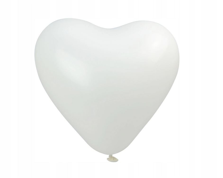 

Balony Białe Serca Ślub Wesele Walentynki 6szt