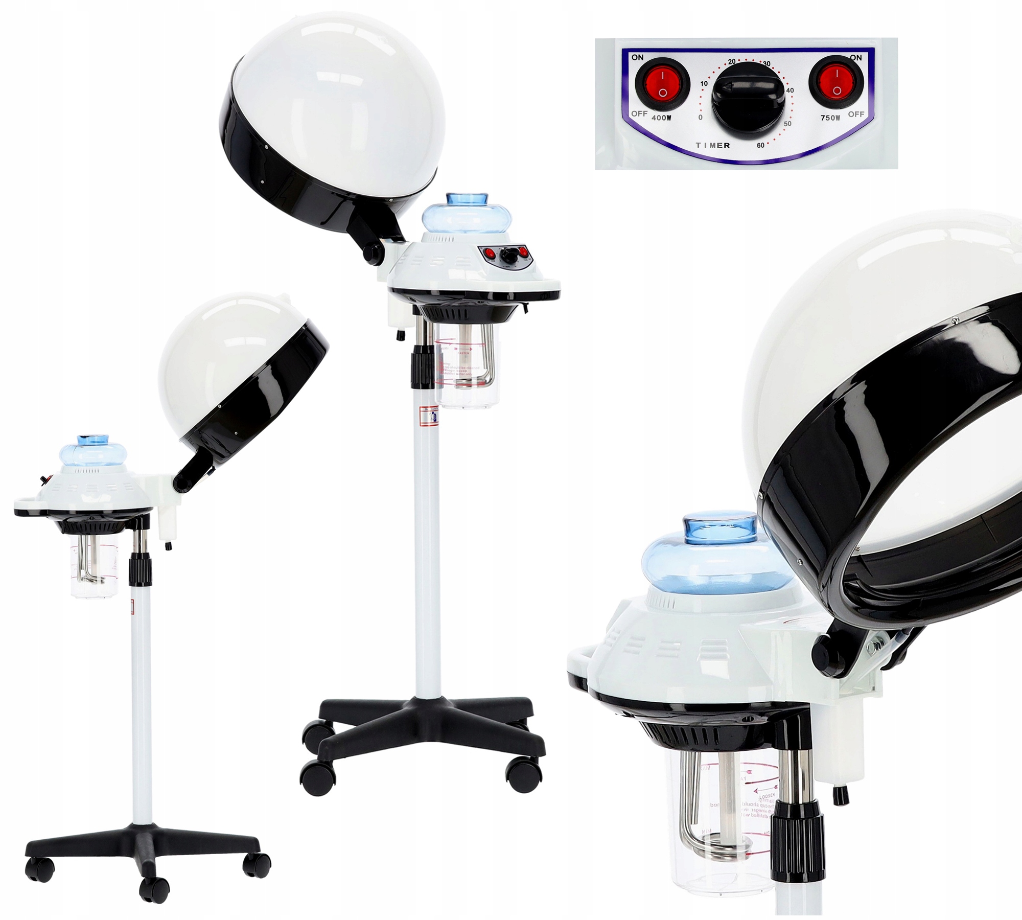 Kadeřnická sauna na stativu, zvlhčovač vlasů YC-658 Classic