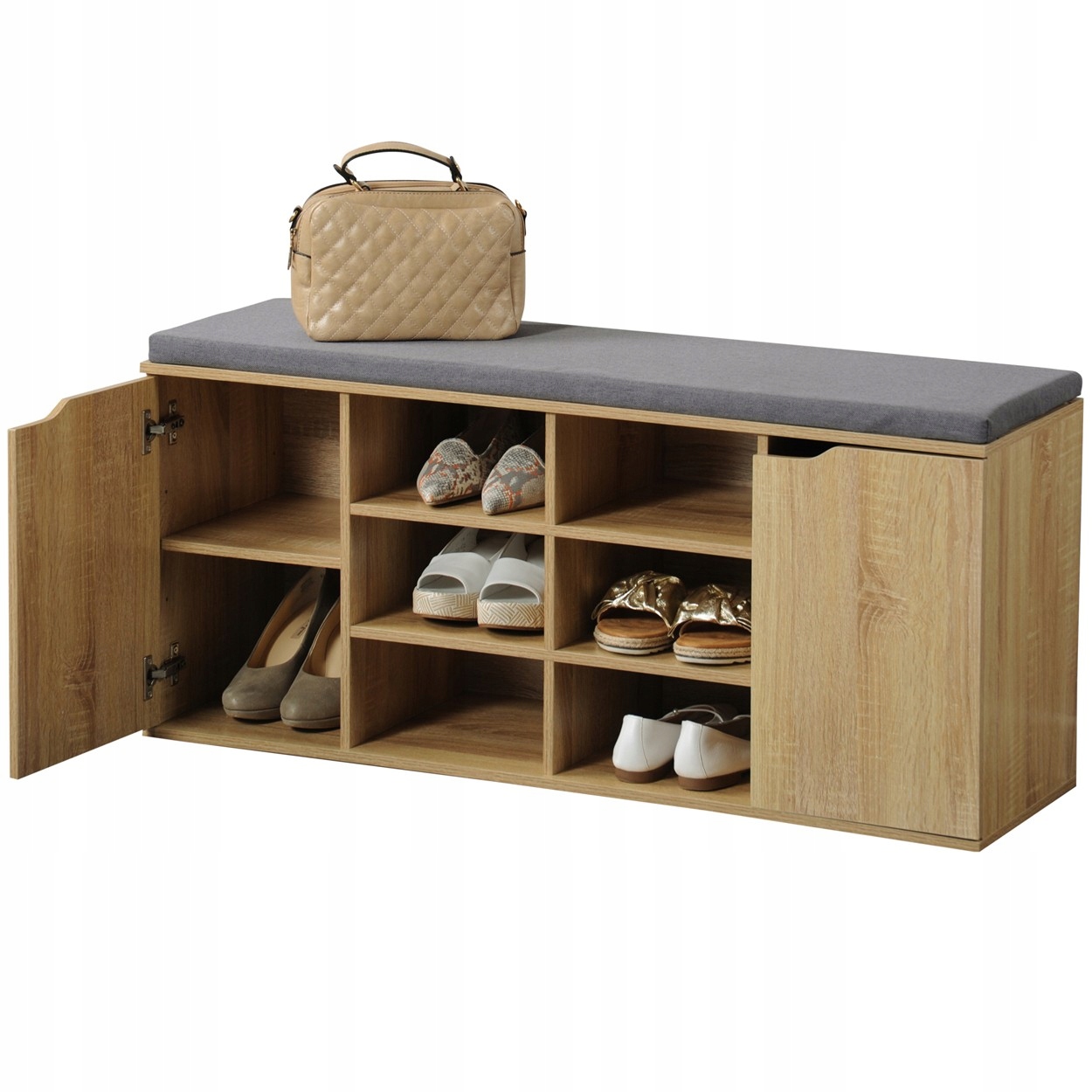 Skrinka na topánky so Sedadlom Pufa Obuv Sedadlo 103x48 cm Do predsiene