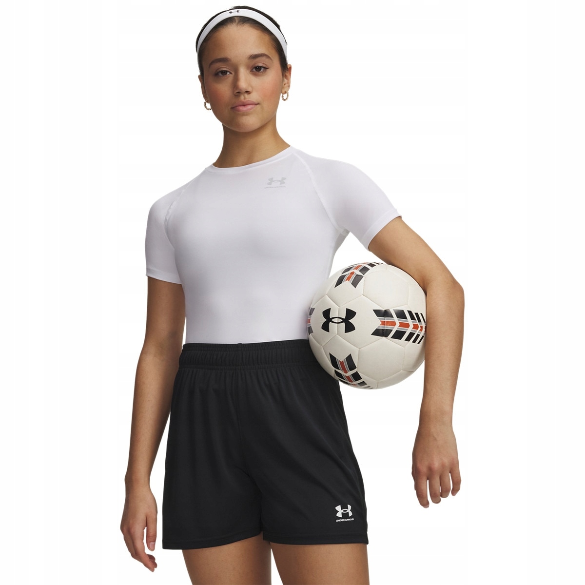 Damska koszulka treningowa Under Armour Ua Hg Authentics Comp Ss Biały S