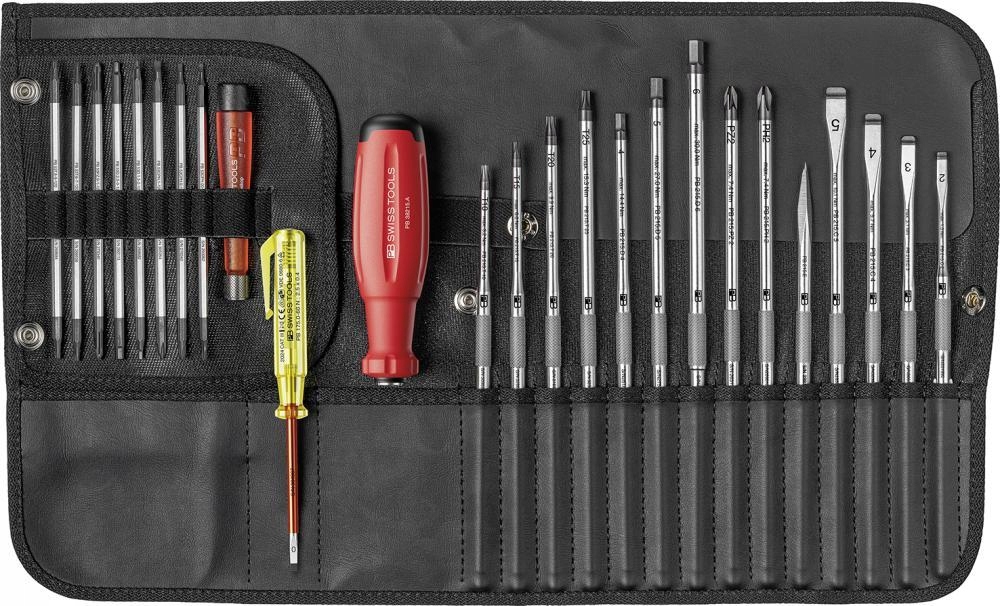 Sada Pb Swiss Tools výměnných dříků s 25-dílnými šroubováky V Pouzdru