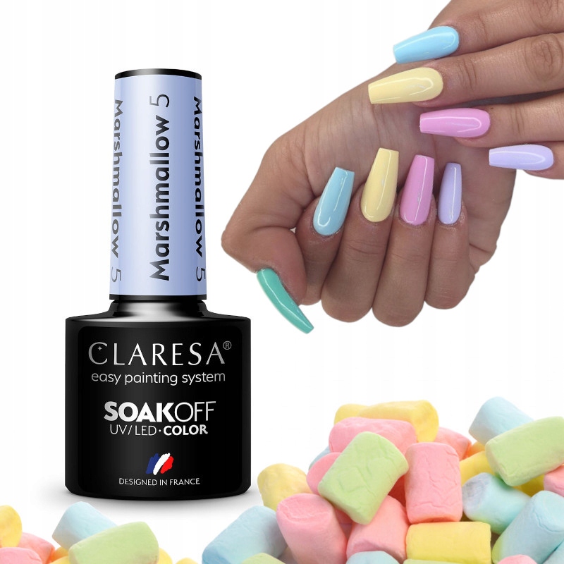 Claresa Lakier Hybrydowy 5 Marshmallow Pastele 5g