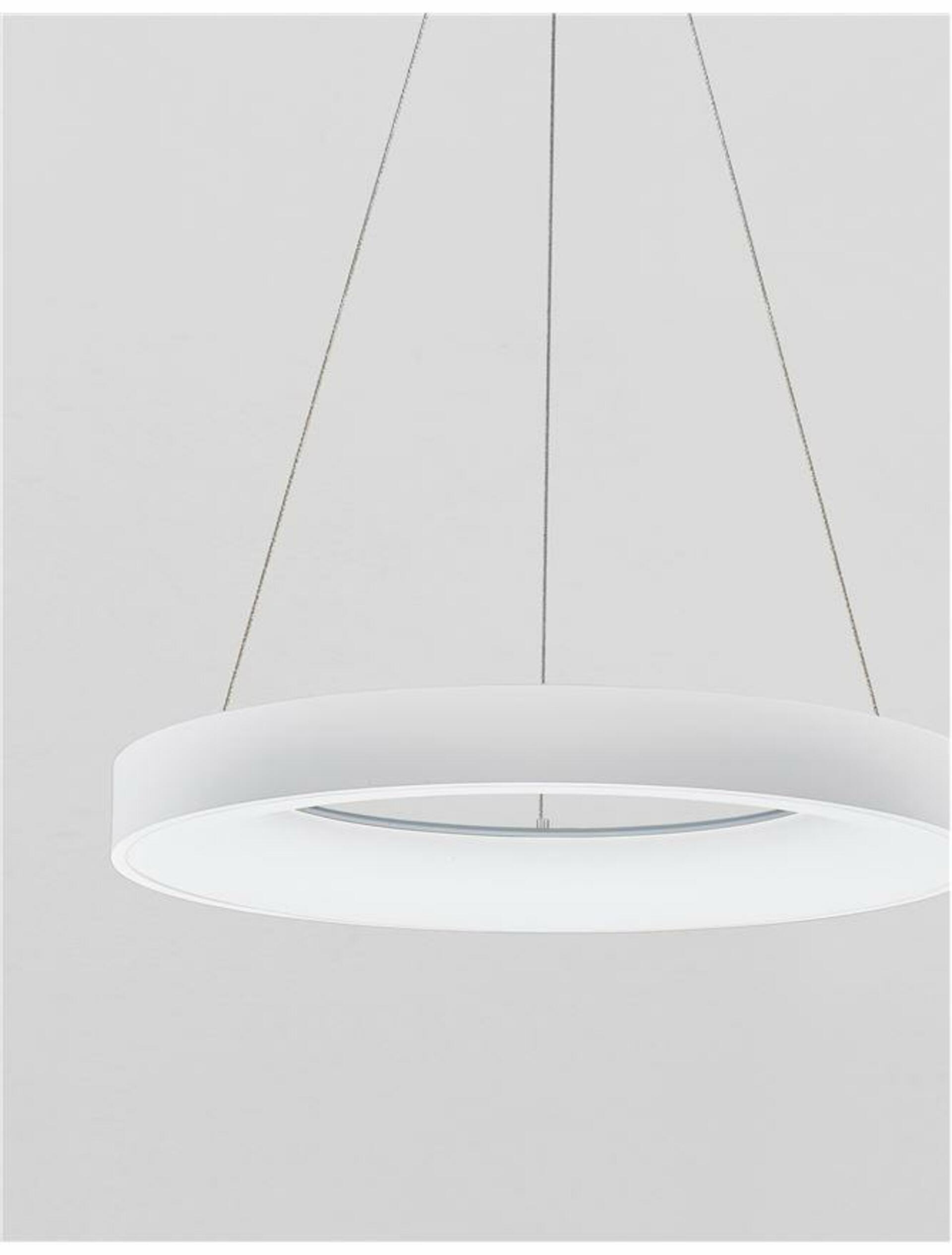 Nova Luce závěsné svítidlo Rando Thin bílý hliník a akryl Led 50W 230V 4000