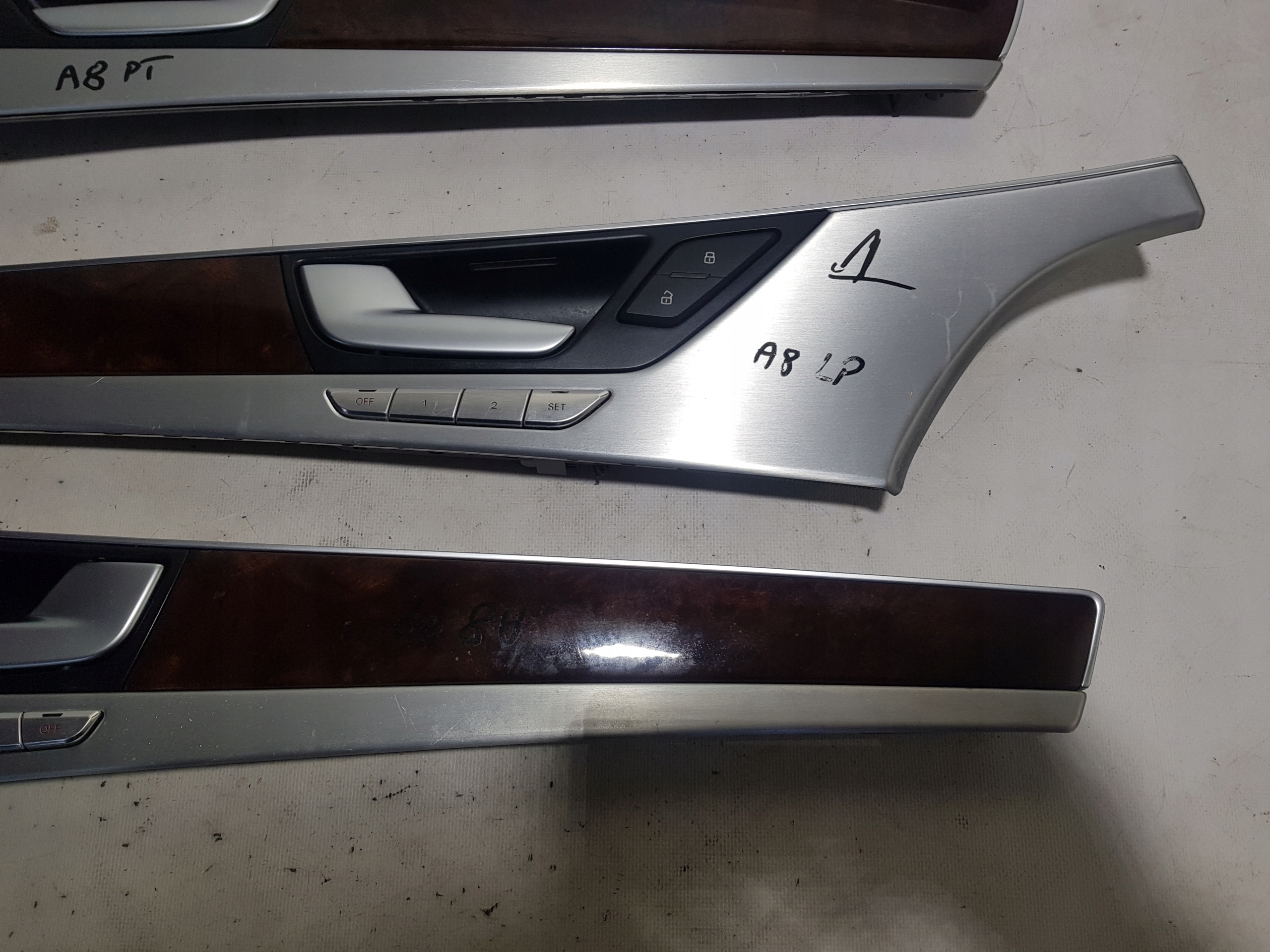 AUDI A8 D4 DEKORY mouldings door wood KOMPLET right left front rear part
