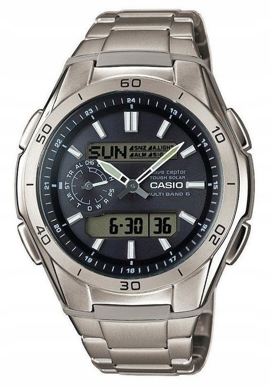Titanové Pánské Hodinky Casio WVA-M650TD-1AER, Solární Baterie DCF77