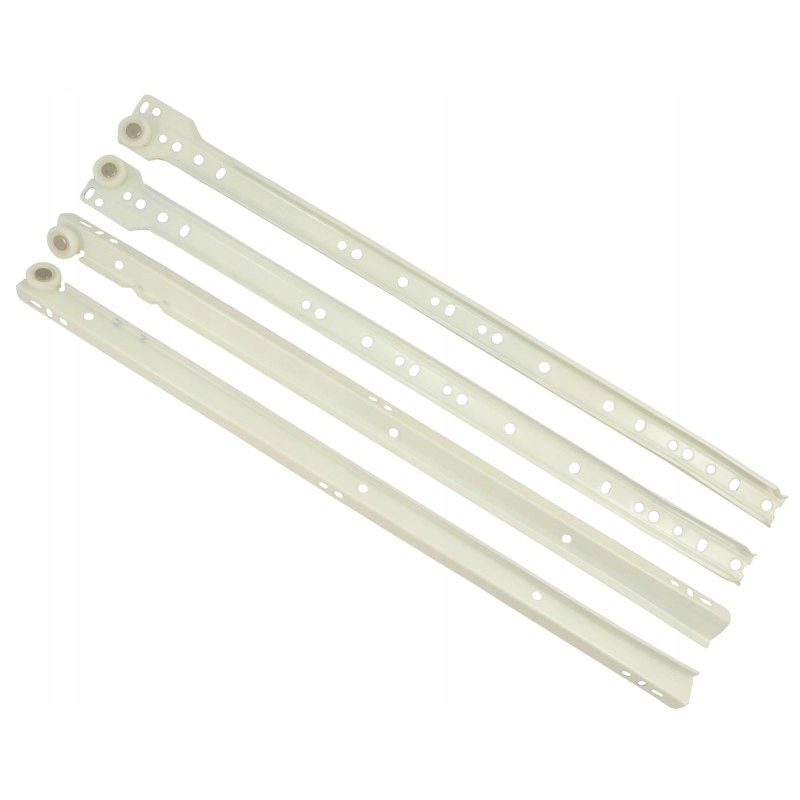 Prowadnica do szuflad rolkowa L- 300 biała