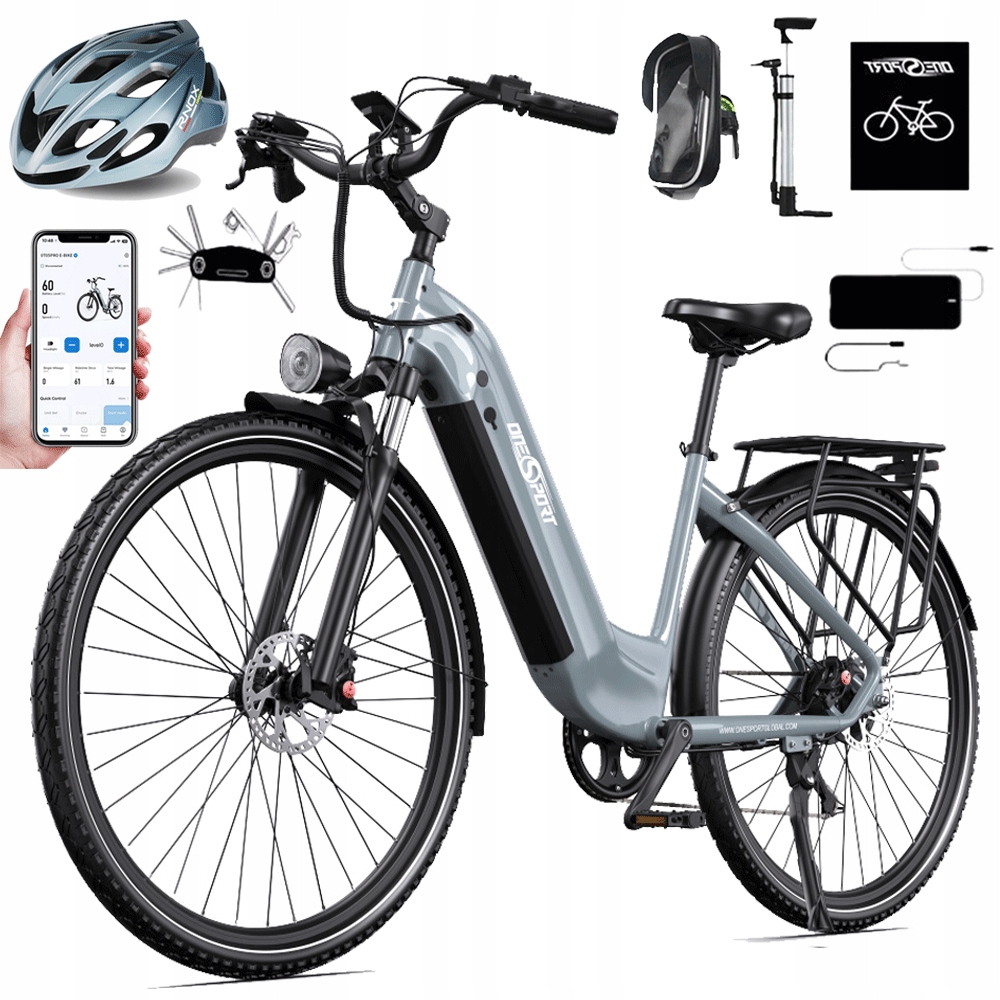 Rower elektryczny Miejski Onesport OT05 Pro 250W 36V 22.5Ah 140km 27,5" Pl