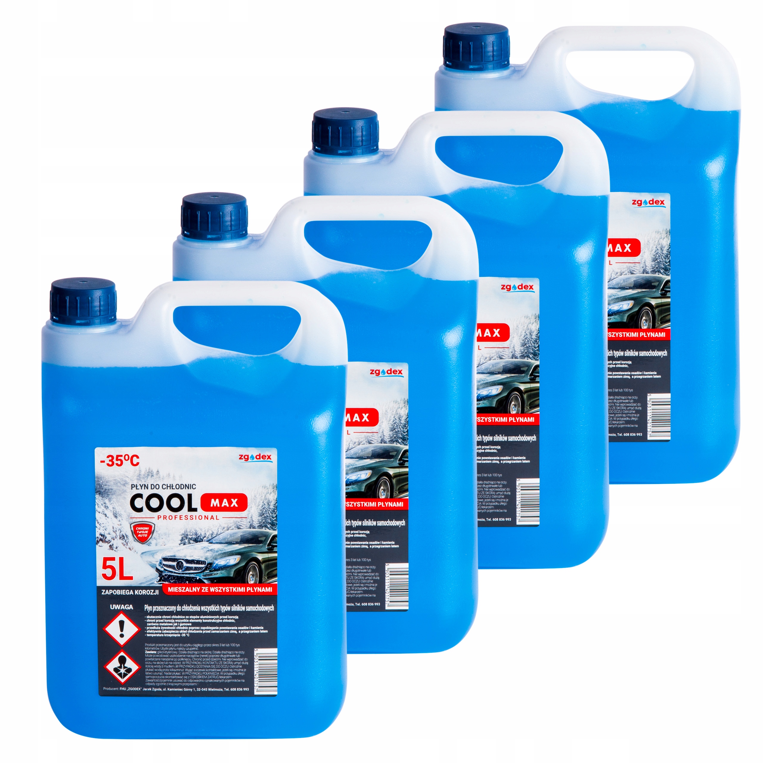 PŁYN DO CHŁODNIC G11 PŁYN CHŁODNICZY -35°C NIEBIESKI COOLMAX ZGODEX 20L