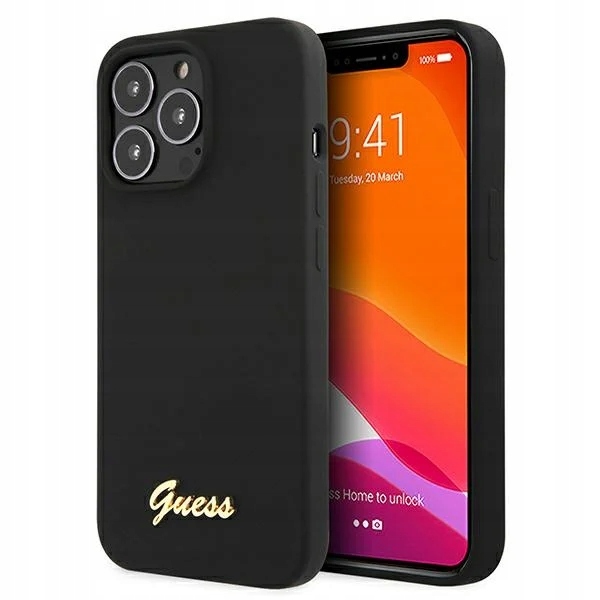 Pouzdro Guess GUHMP13XLSLMGBK pro Apple iPhone 13 Pro Max černá/černá hardcase Si