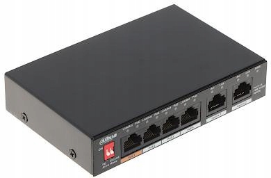 Dahua PFS3006-4GT-60-V2 Switch 5-PORT 4xPOE 60W Gigabit Bez Ventilátora