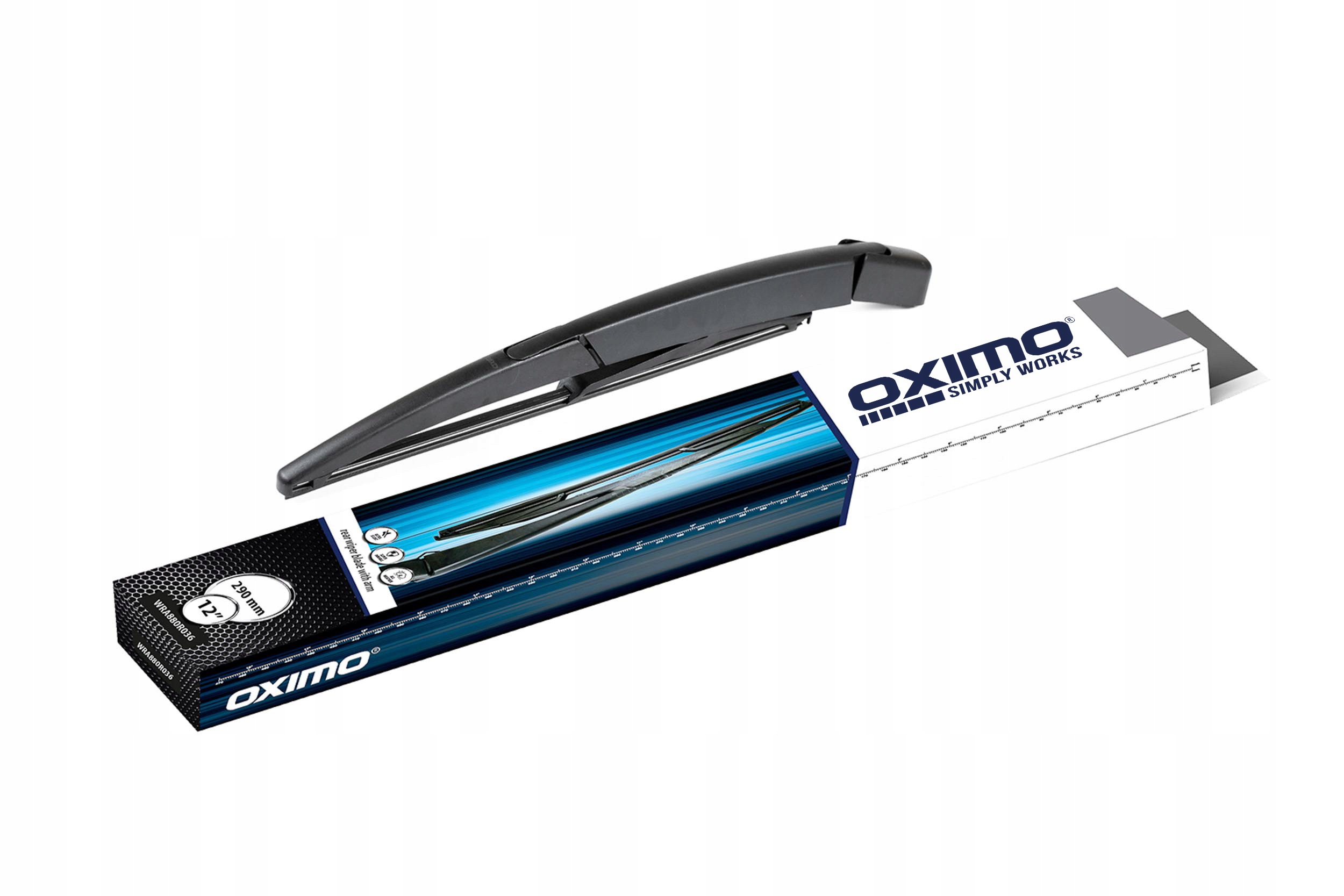 Pióro wycieraczki tylnej wraz z ramieniem Oximo o długości 290 mm