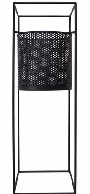 LAMPION METALOWY KWIETNIK NA KWIATY CZARNY 65CM