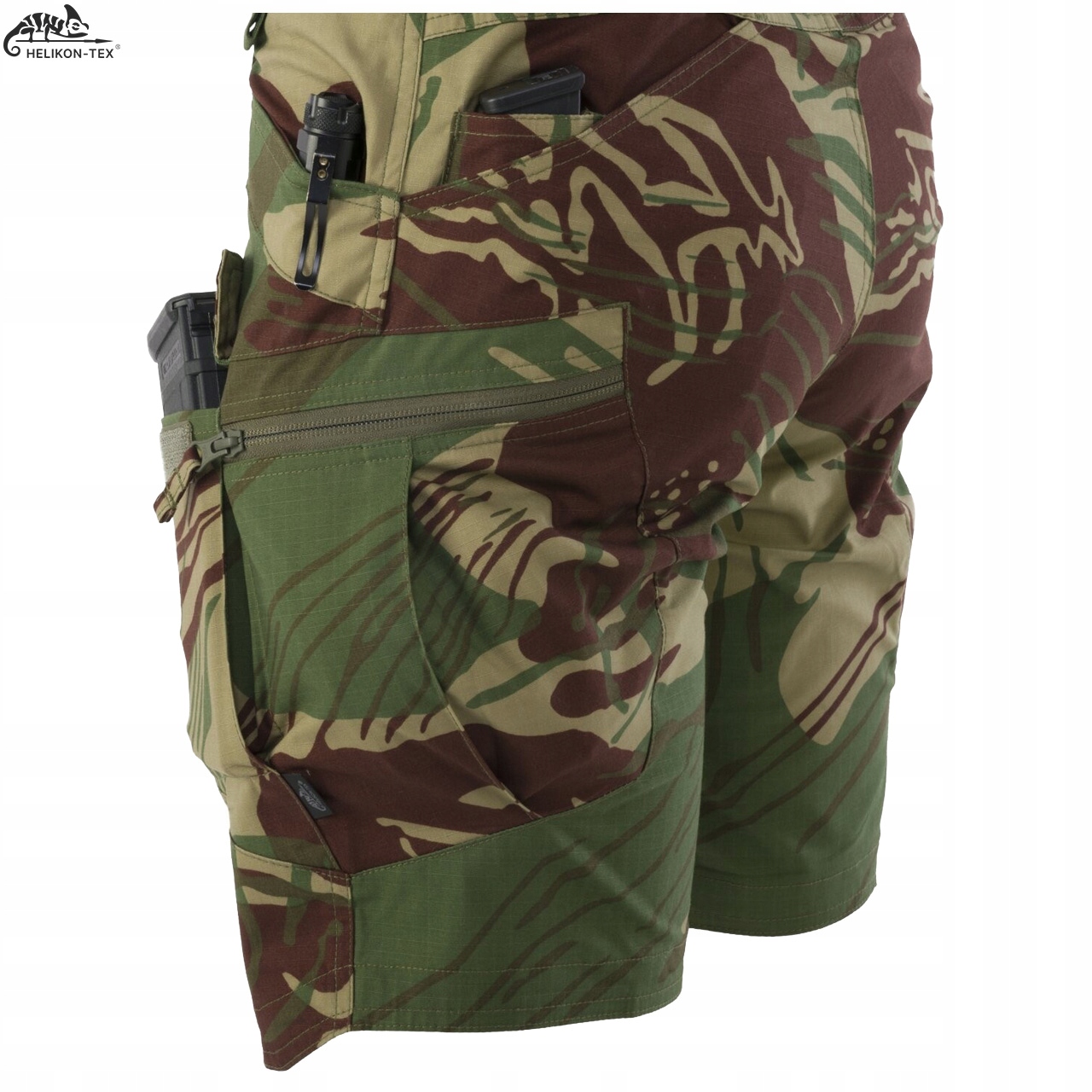 SPODENKI KRÓTKIE MĘSKIE BÓJOWKI HELIKON UTS 8.5 WOJSKOWE Rhodesian Camo L Cechy dodatkowe brak