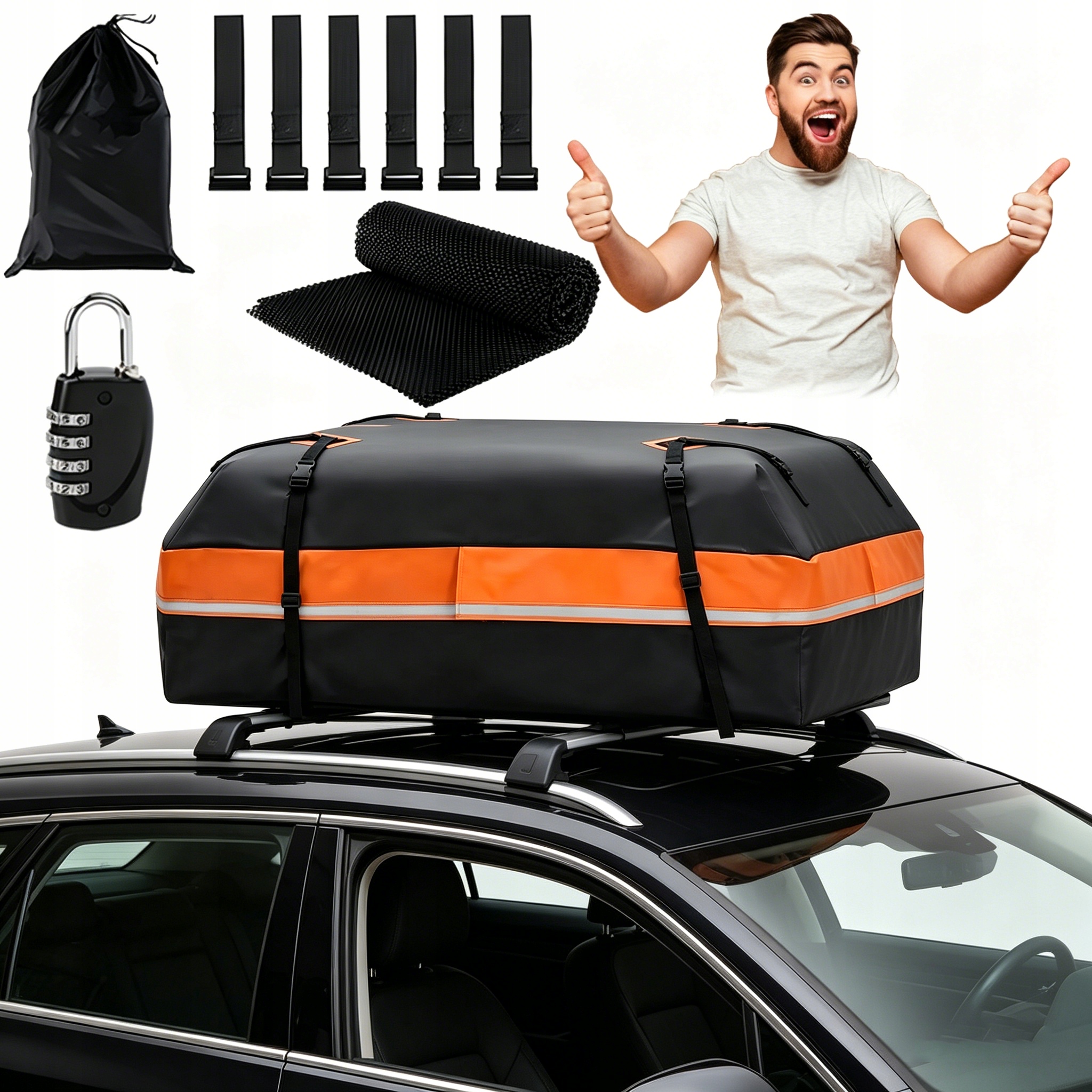 Voděodolná střešní taška Střešní nosič 132x100x43 cm