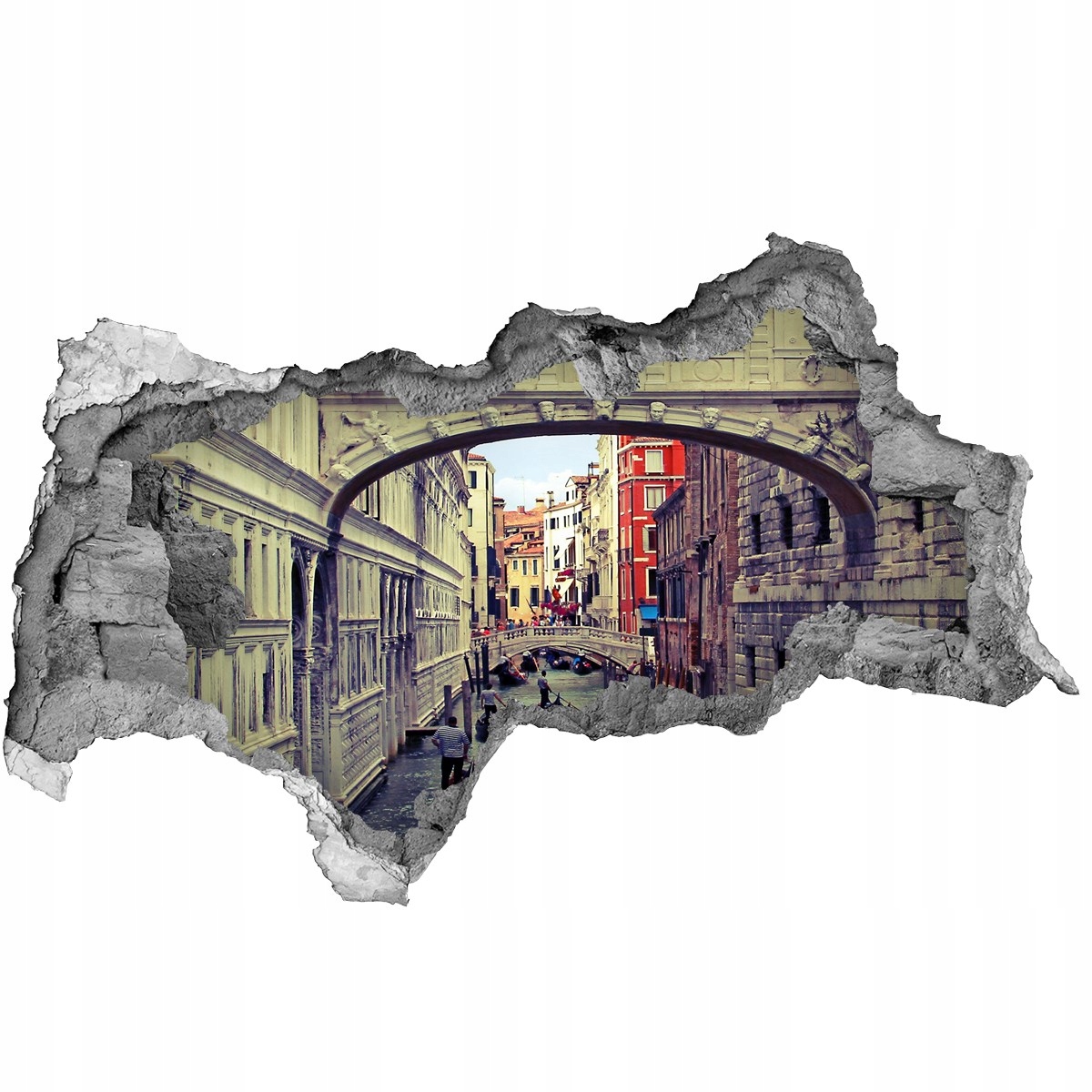 

Fototapeta dziura na ścianę 3d Wenecja Włochy
