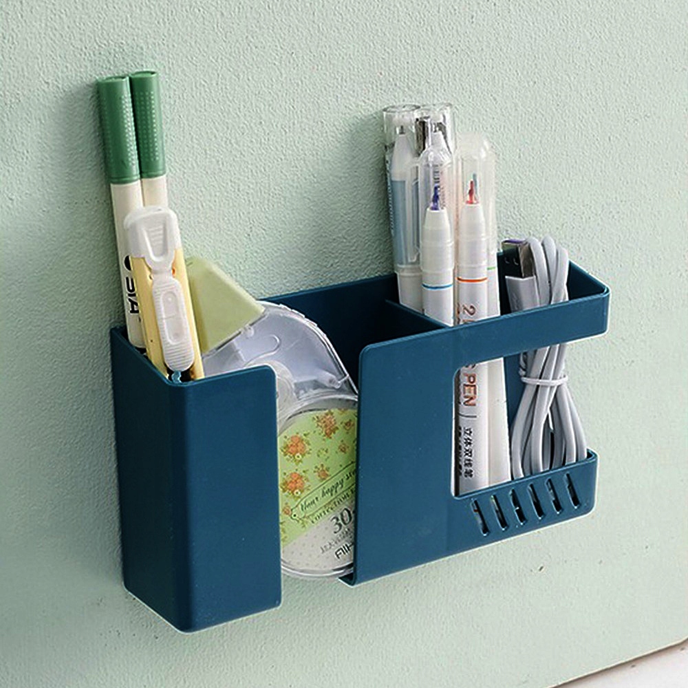 UCHWYT ŚCIENNY NA TELEFON SAMOPRZYLEPNY PÓŁKA DO TELEFONU SMARTFON STOJAK Kolor biały