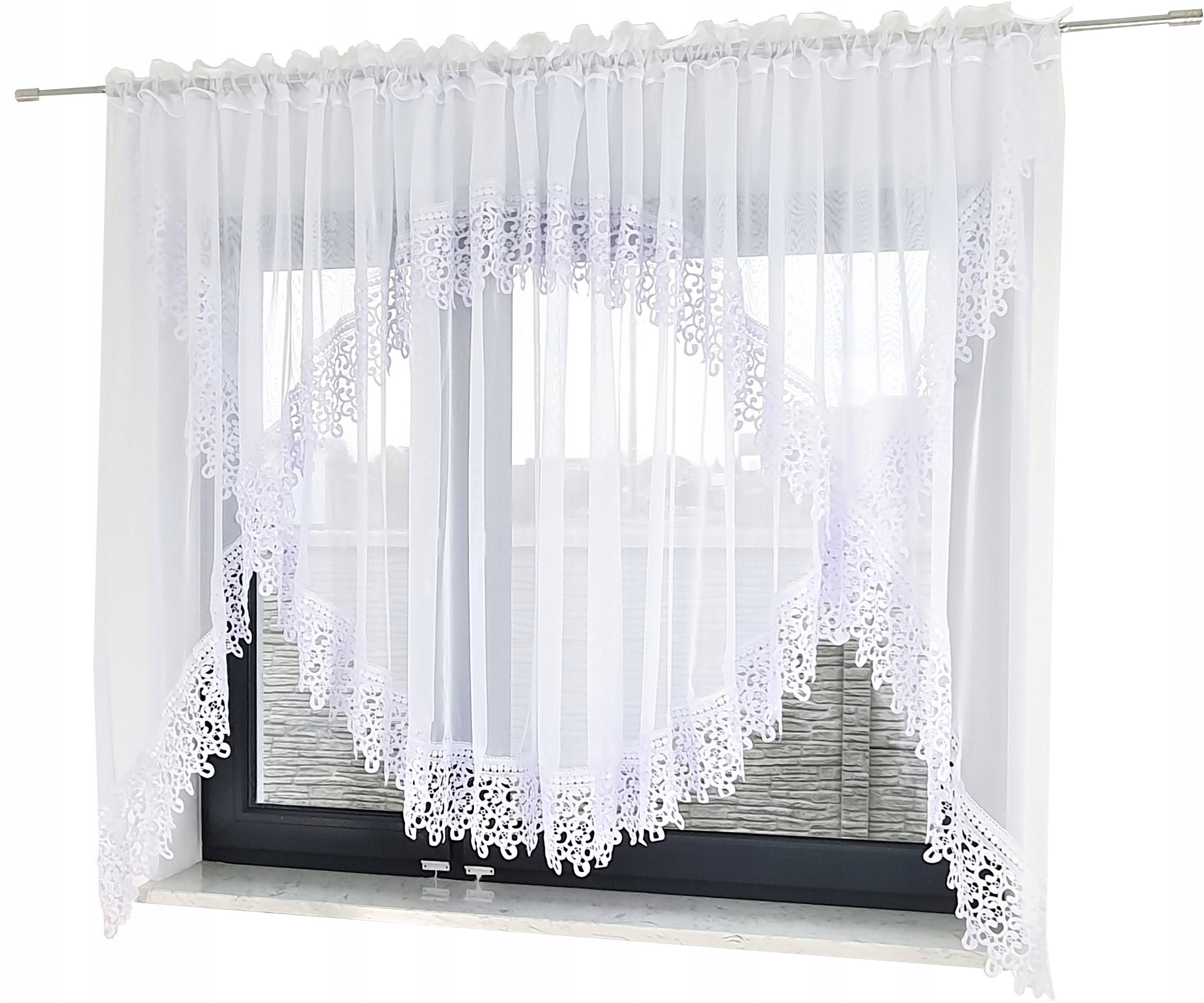 

Firana Gotowa 600 x 165 CM Firanki Woal Gipiura