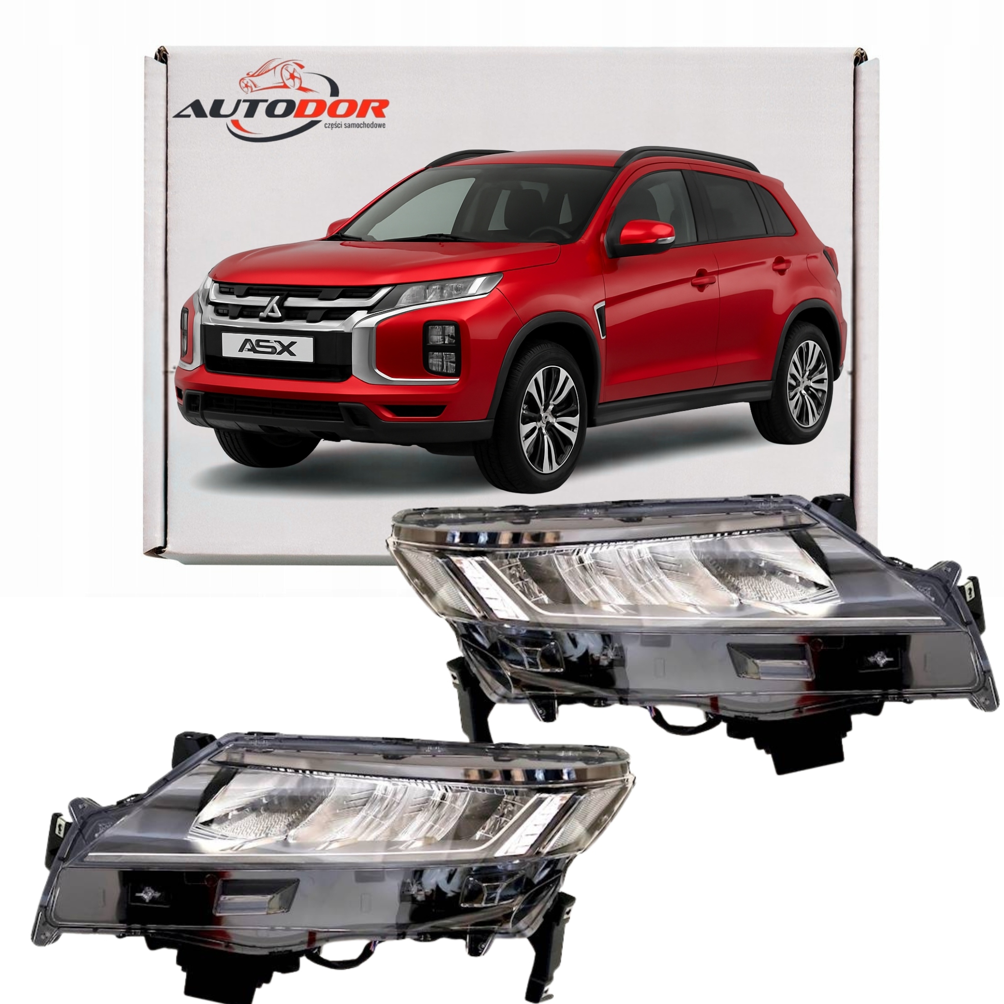 Mitsubishi Asx 2020-LAMPY Led Elektrické Světlomety Pravá Levá Sada