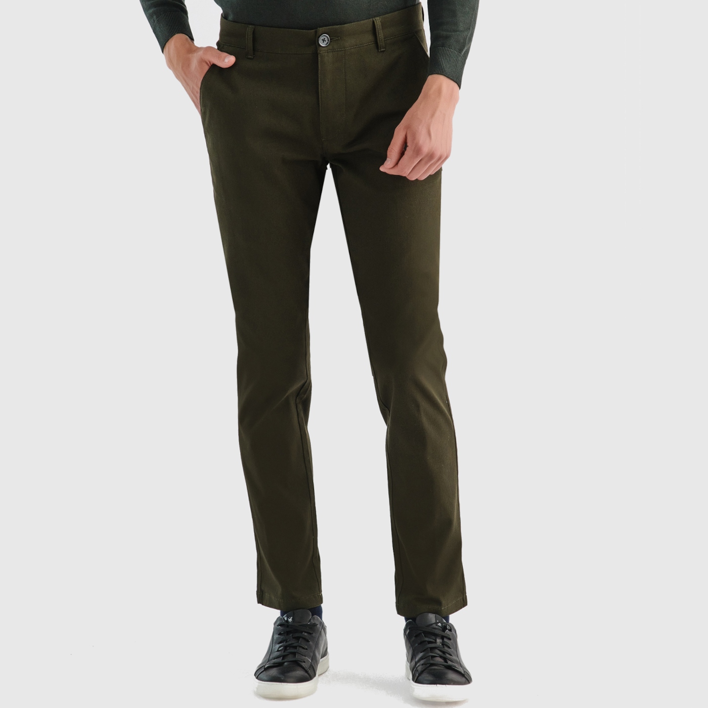 Zelené pánské kalhoty Slim Fit Pako Lorente 176/104