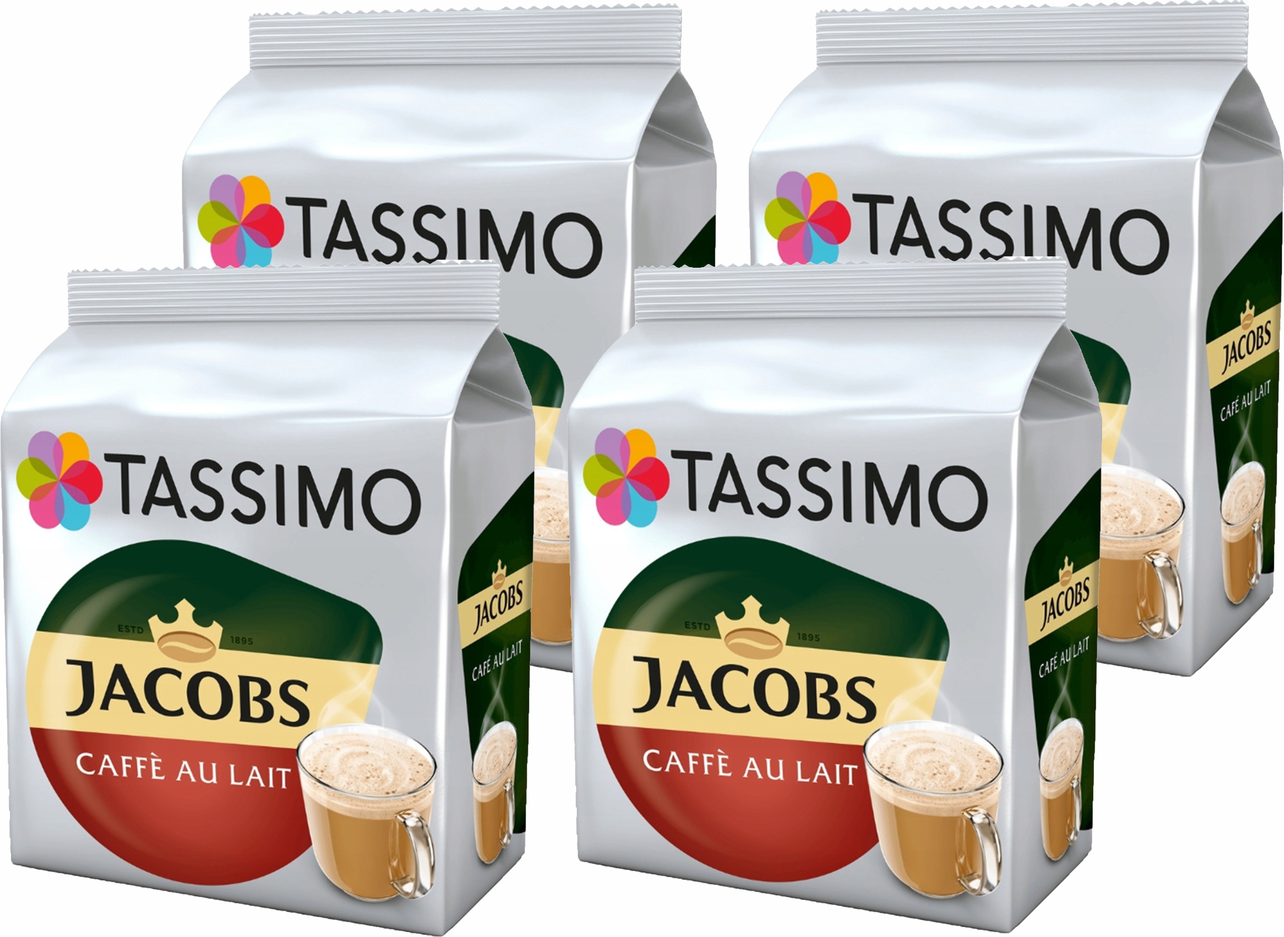 Levně Kapsle Tassimo káva Jacobs Cafe Au Lait Sada 4 x 16 kusů