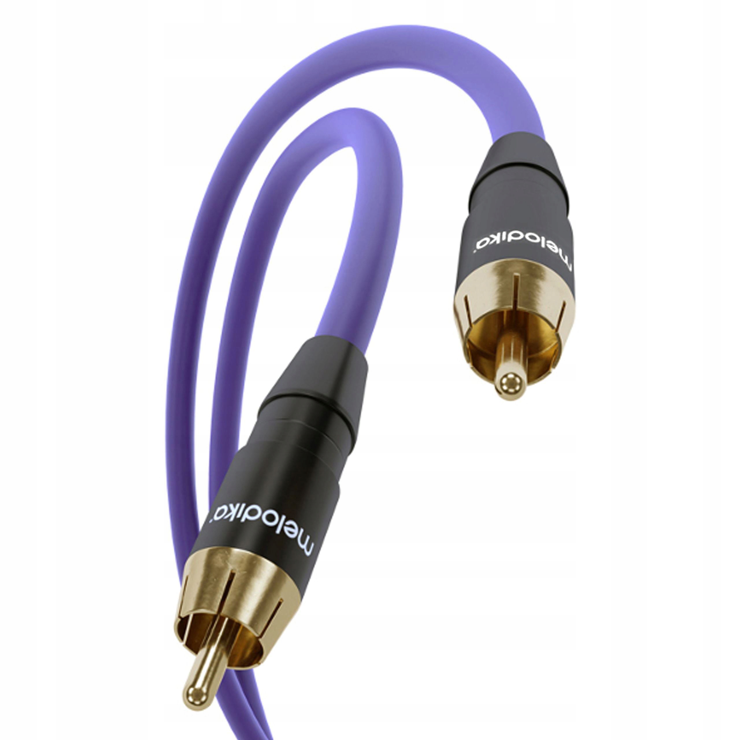 MELODIKA MDSW200 PURPLE RAIN KABEL DO SUBWOOFERA RCA - RCA CINCH OFC 20m Przekrój żyły 0.25 mm²