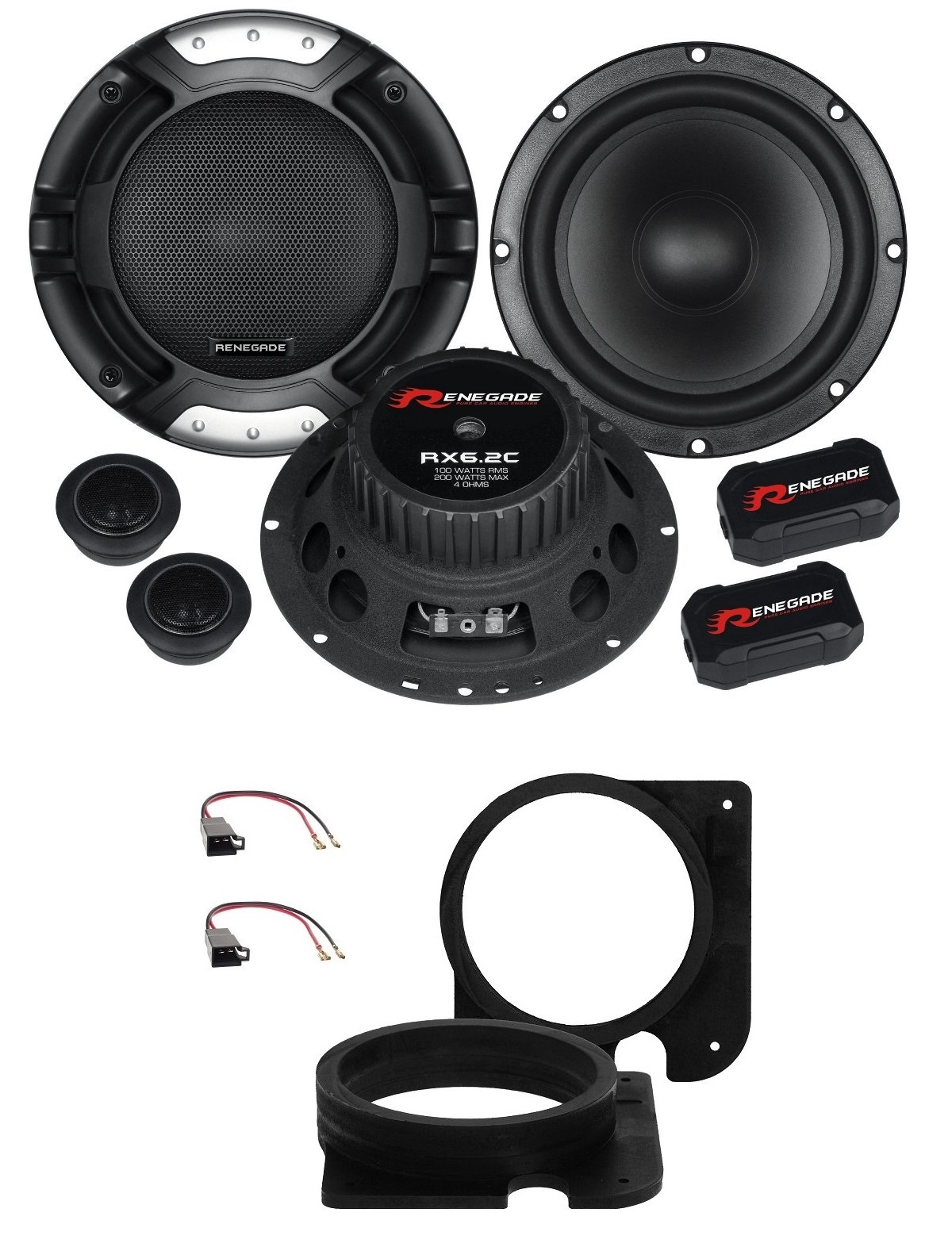 Automobilové reproduktory 165 mm Renegade RX6.2C Vw Golf 3 Vento Predná Časť Vzdialenosti