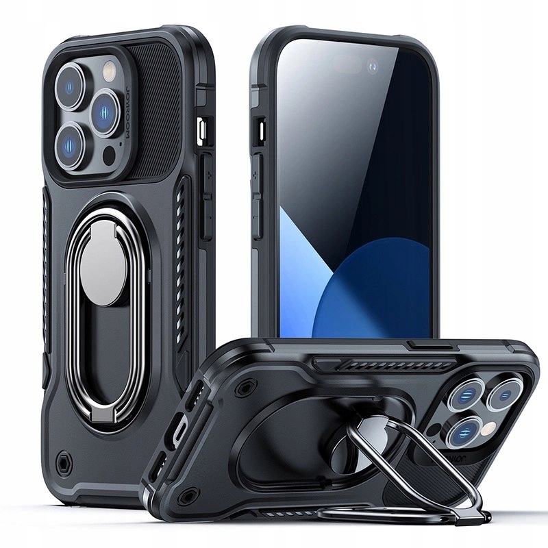 Joyroom Dual Hinge etui do iPhone 14 Pro pancerny pokrowiec z podstawką uch