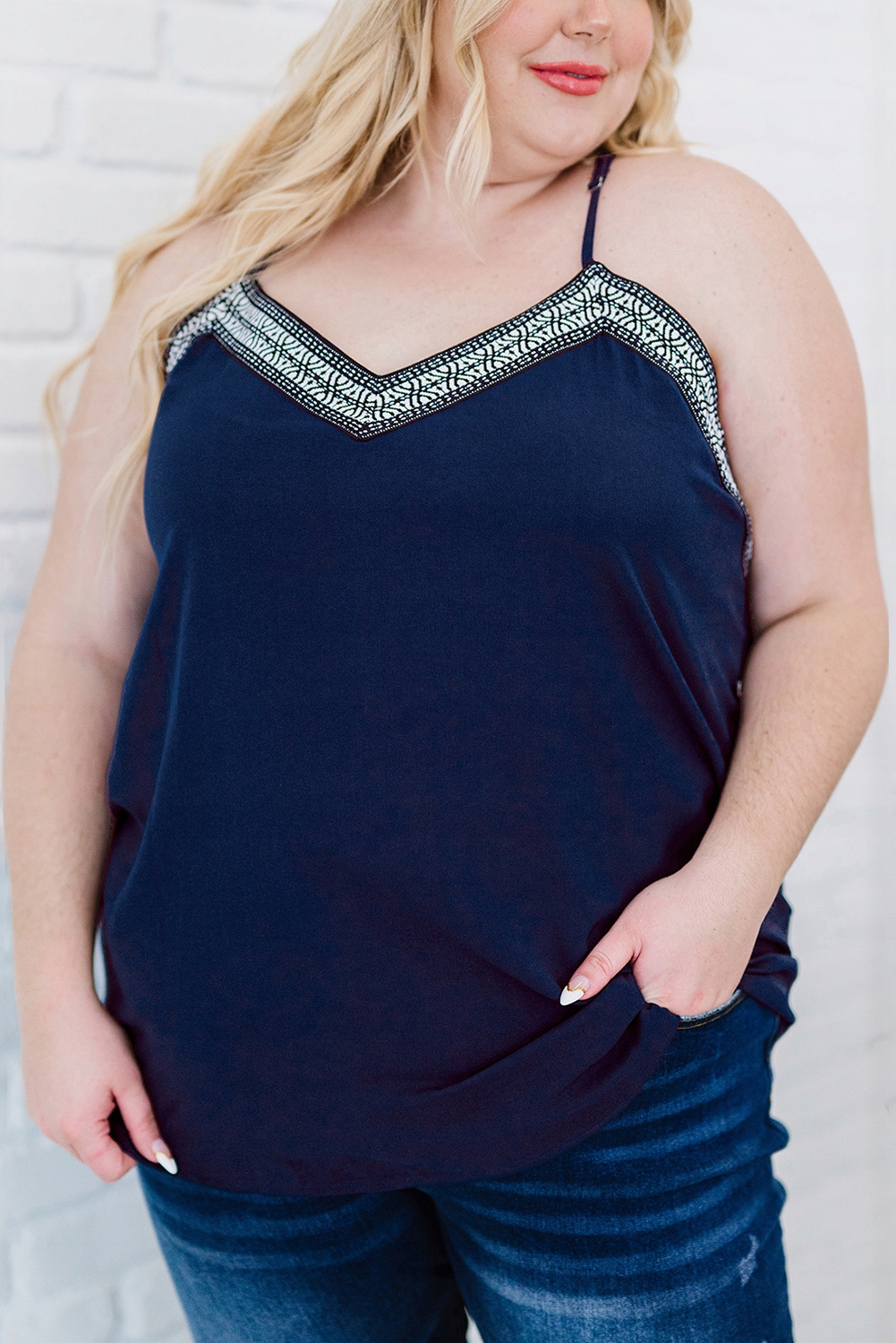 Top na ramiączkach, plus size 44-48