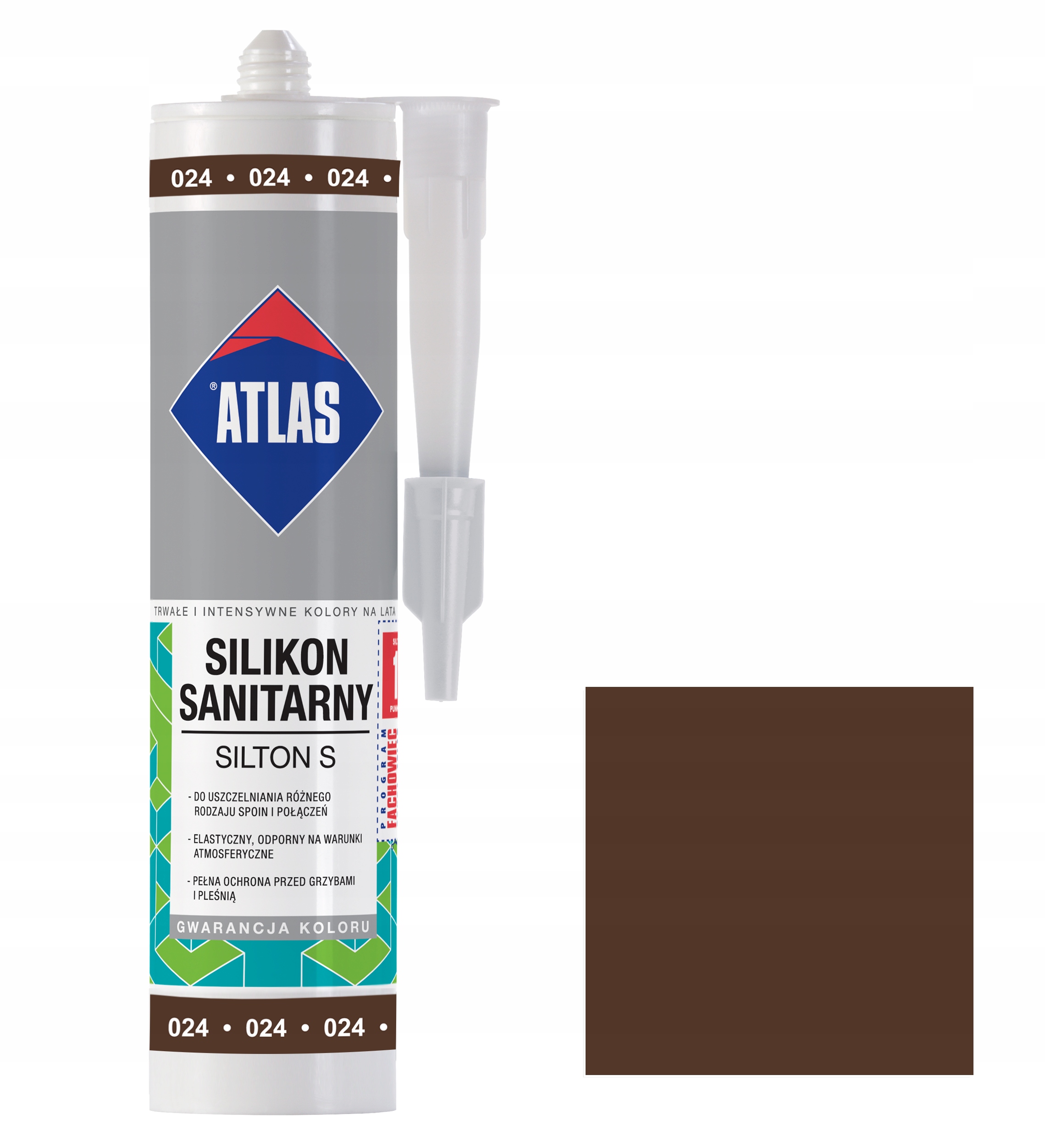 

Atlas Silikon Silton S 024 Ciemnobrązowy 280 ml