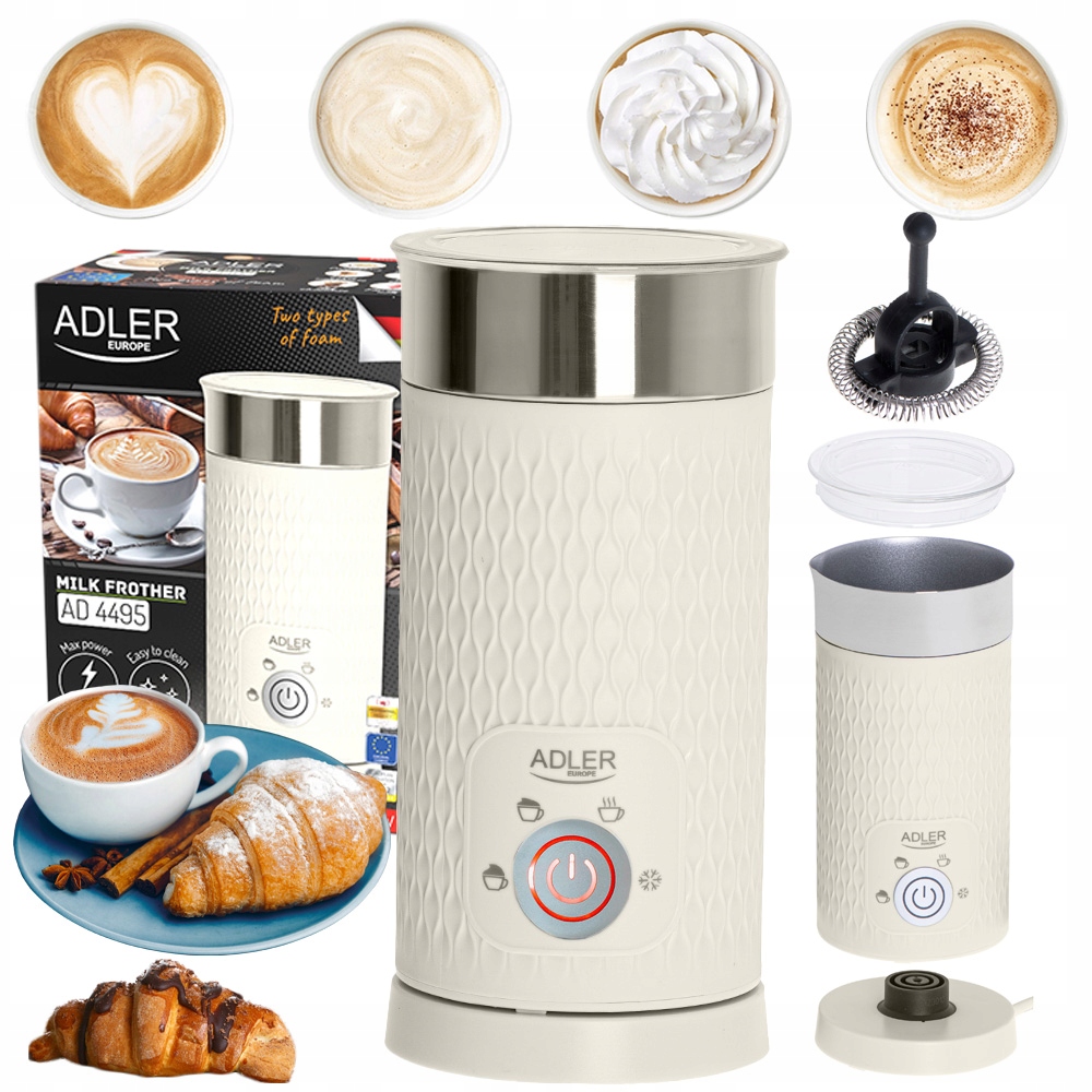 Elektrický Napěňovač Mléka Ohřívač 2v1 cappuccino latte 4 Funkce