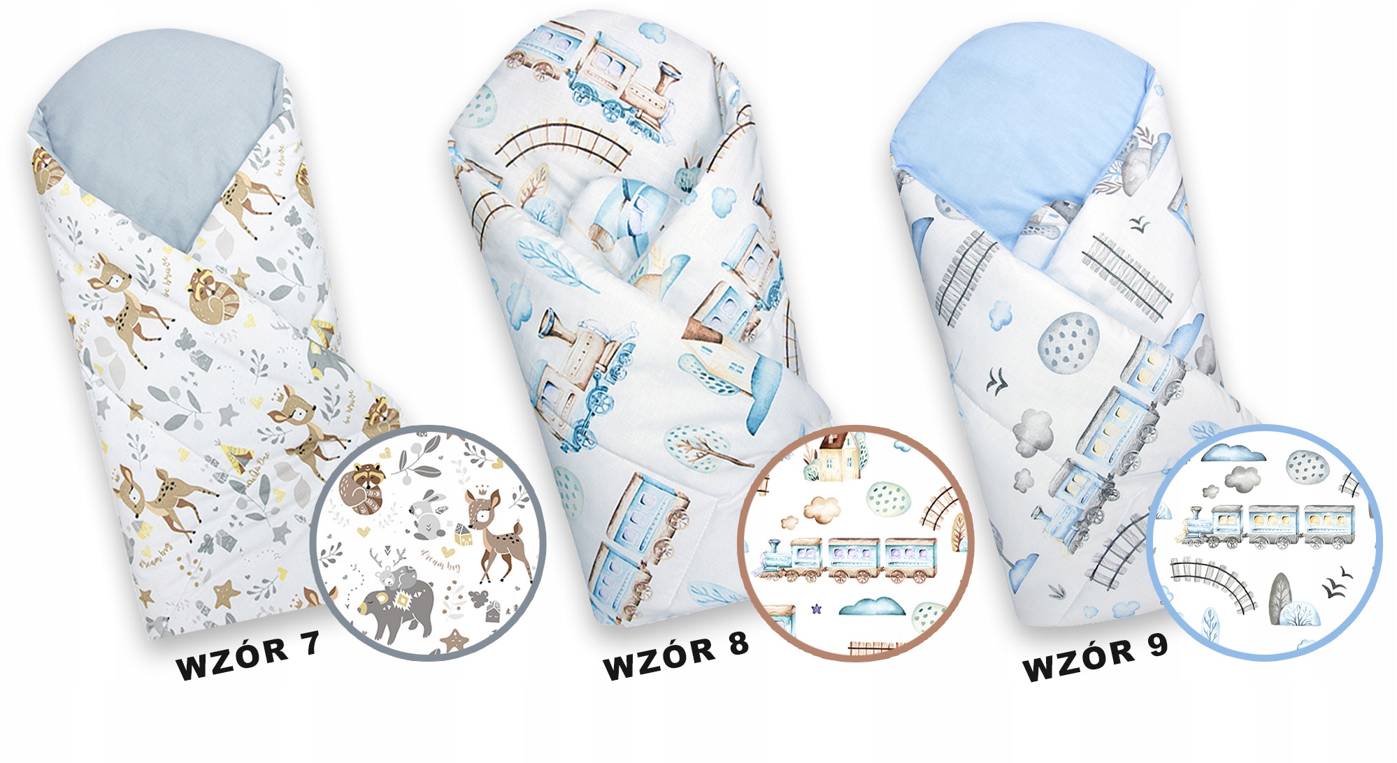 ROŻEK BECIK NIEMOWLĘCY OTULACZ USZTYWNIANY WZORY! Kolor dominujący ecru