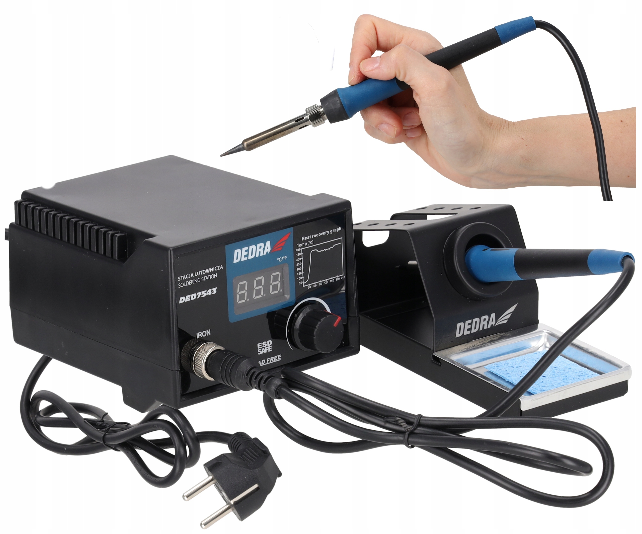 Pájecí stanice Dedra Páječka DED7543 80W 200-480°C LCD displej Esd