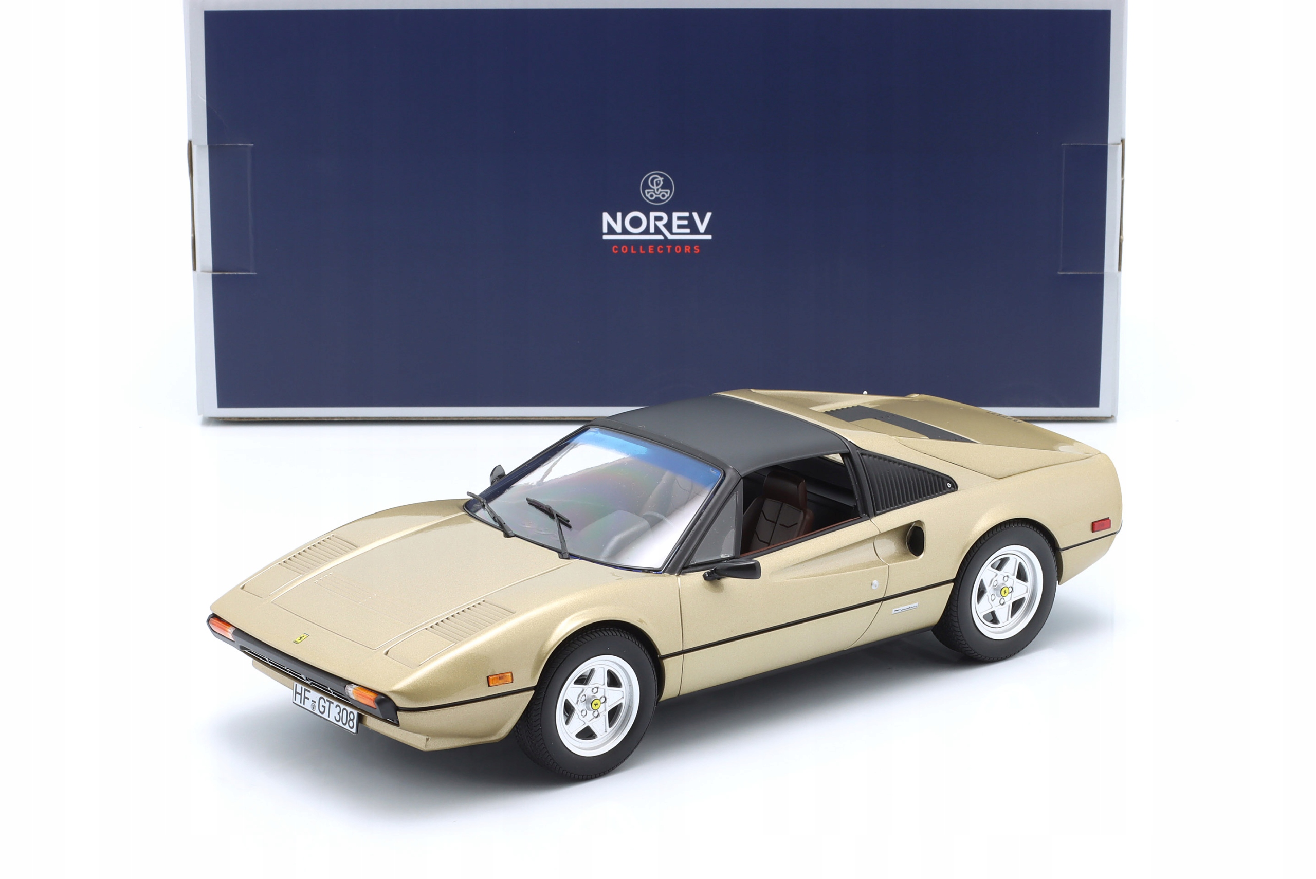 Norev Ferrari 308 Gts Quattrovalvole 1982 Gold metallic Limited 1/1000 1:18
