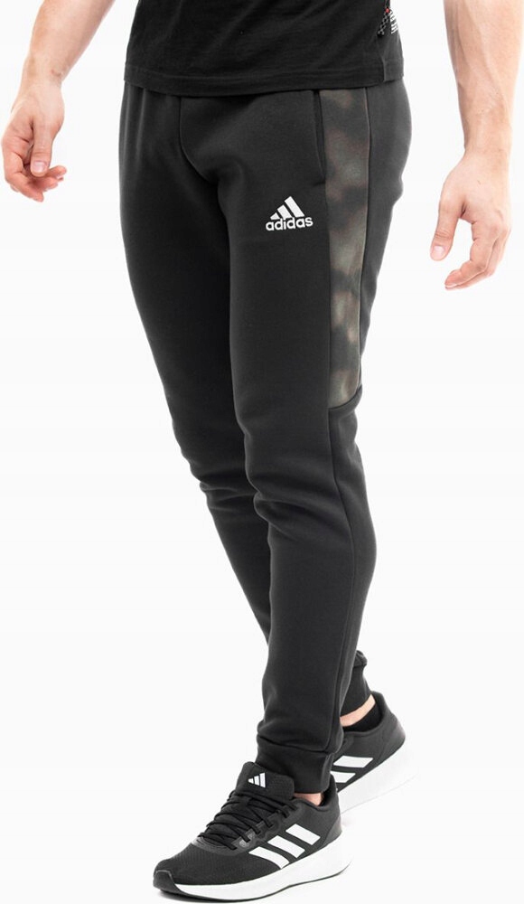 Pánské Kalhoty Adidas Essentials Camo Print Fleece Pant Černé HL6929 vel. S
