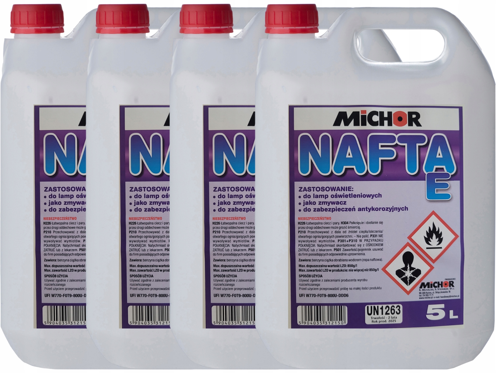 Nafta Univerzálna Antikorózna Osvetlovacia 4x5L Michor 20L