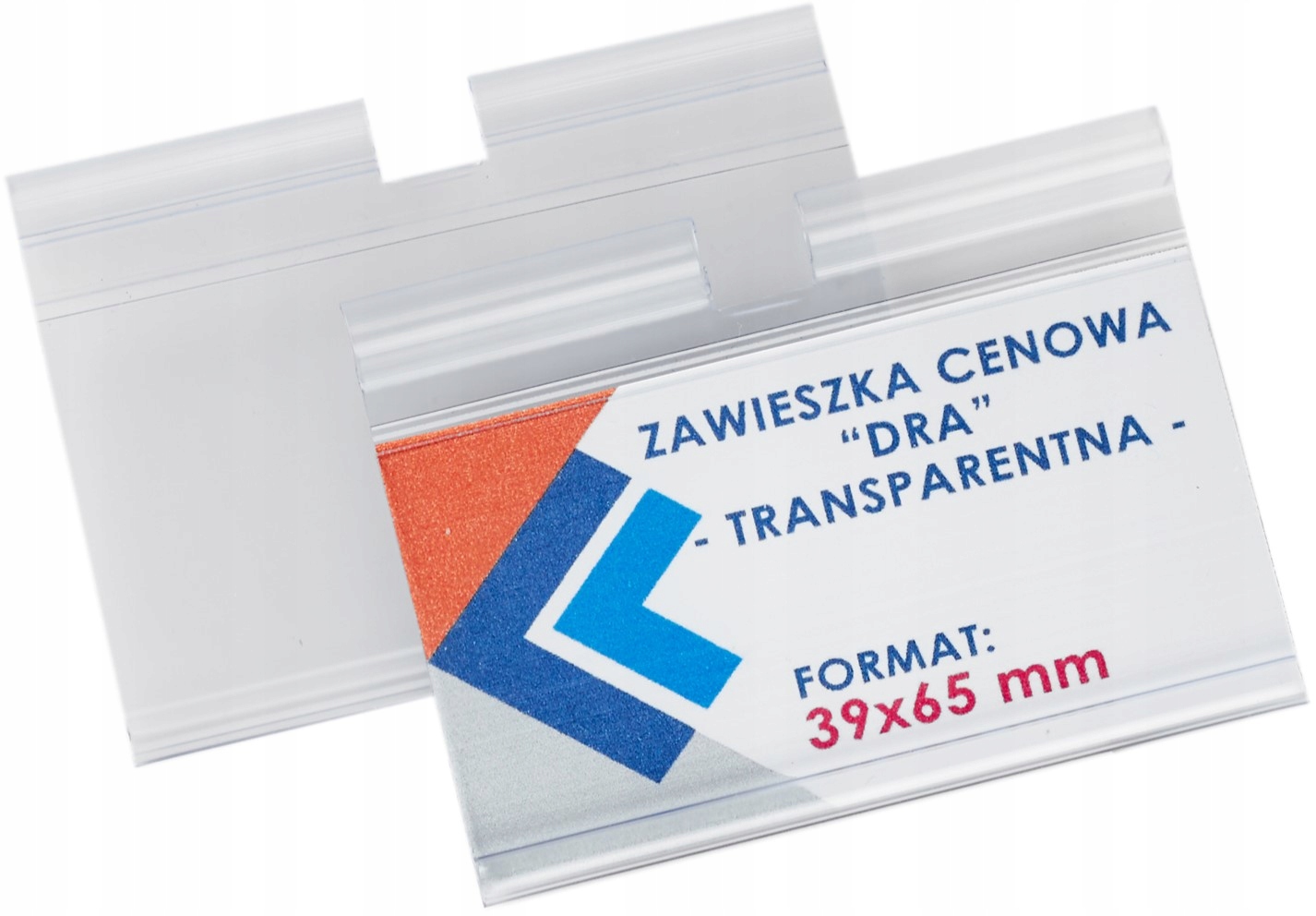 OSŁONKA CENOWA ZAWIESZKA DRA H-39 L-65 MM PRZEŹROCZYSTA - 100 SZT