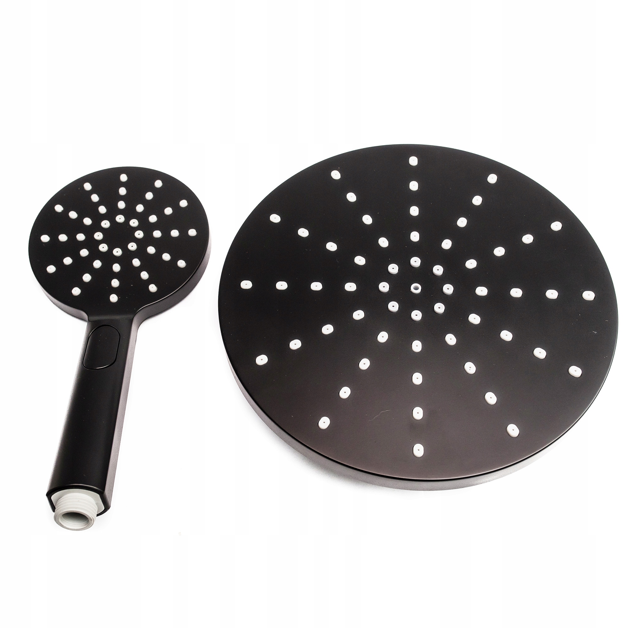 

Zestaw prysznicowy deszczownica słuchawka czarna