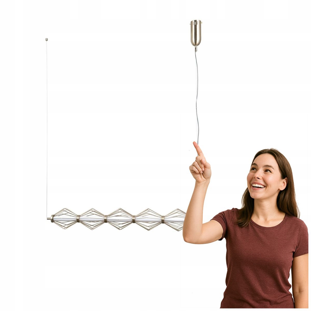 Moderní závěsná Led lampa 25W Sevil Zlatá 120 cm Italux