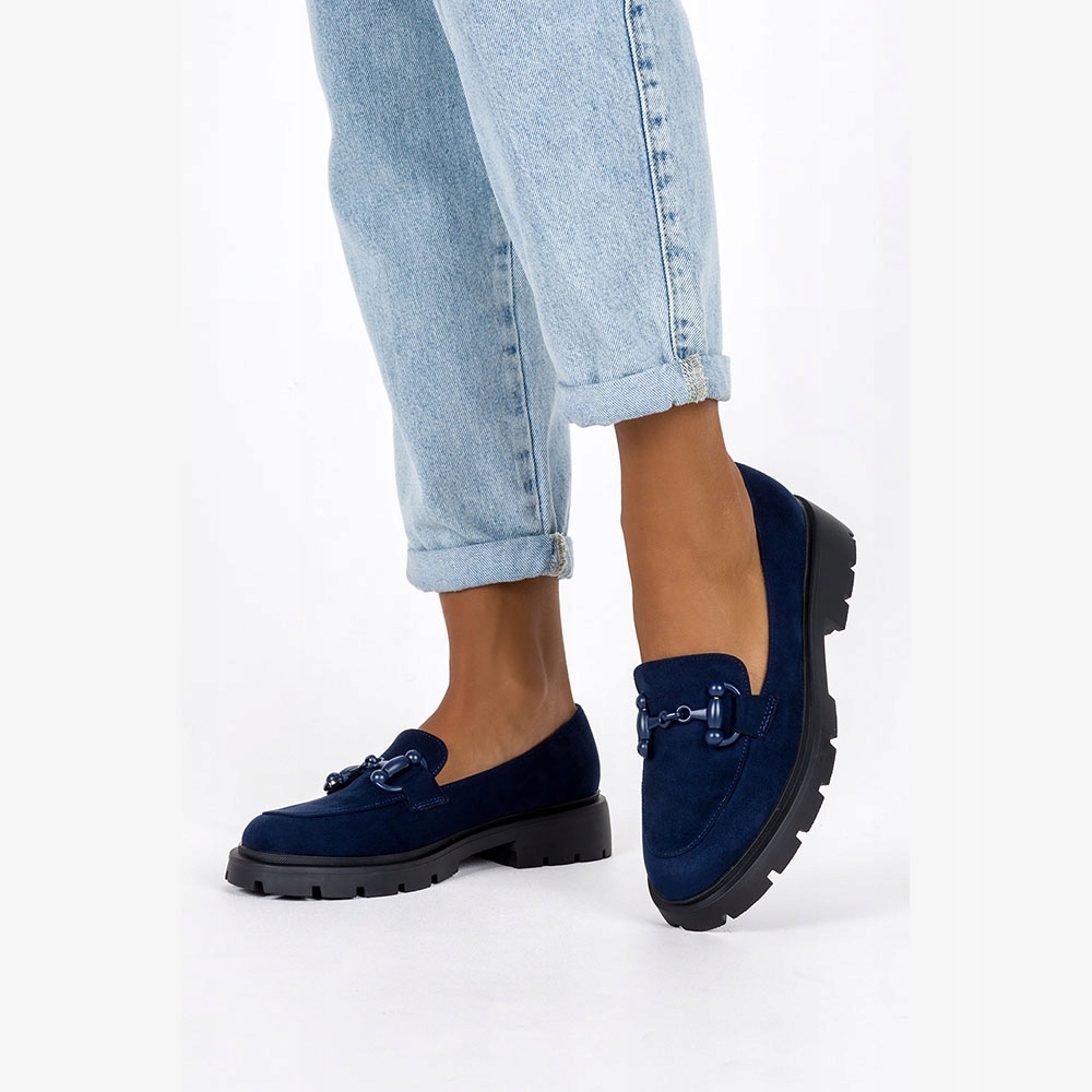 MOKASYNY PÓŁBUTY DAMSKIE KLASYCZNE ZE SPRZĄCZKĄ 39 Płeć kobieta