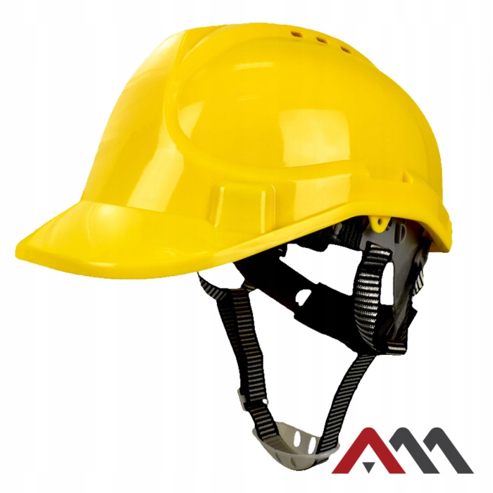KASK HEŁM OCHRONNY BHP BUDOWLANY WYOSKOŚCIOWY WENTYLOWANY żółty Marka Art-Mas