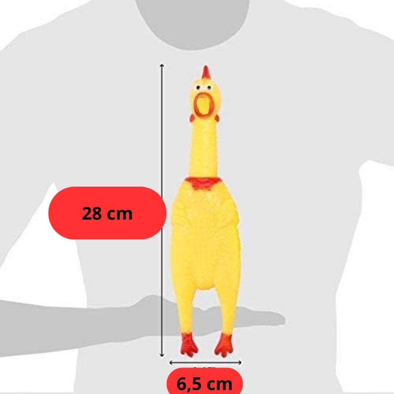 GUMOWY KURCZAK PISZCZĄCA ZABAWKA DLA PSA GRYZAK - DUŻY 28 CM Marka Unizoo