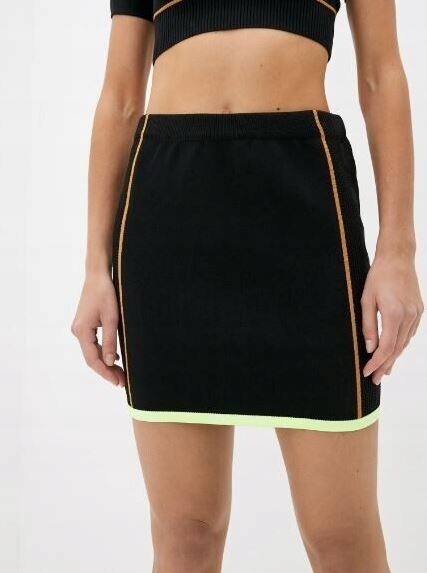 Sukně adidas x Ivy Park Knit Skirt Mini Bodycon Černá sportovní 2x