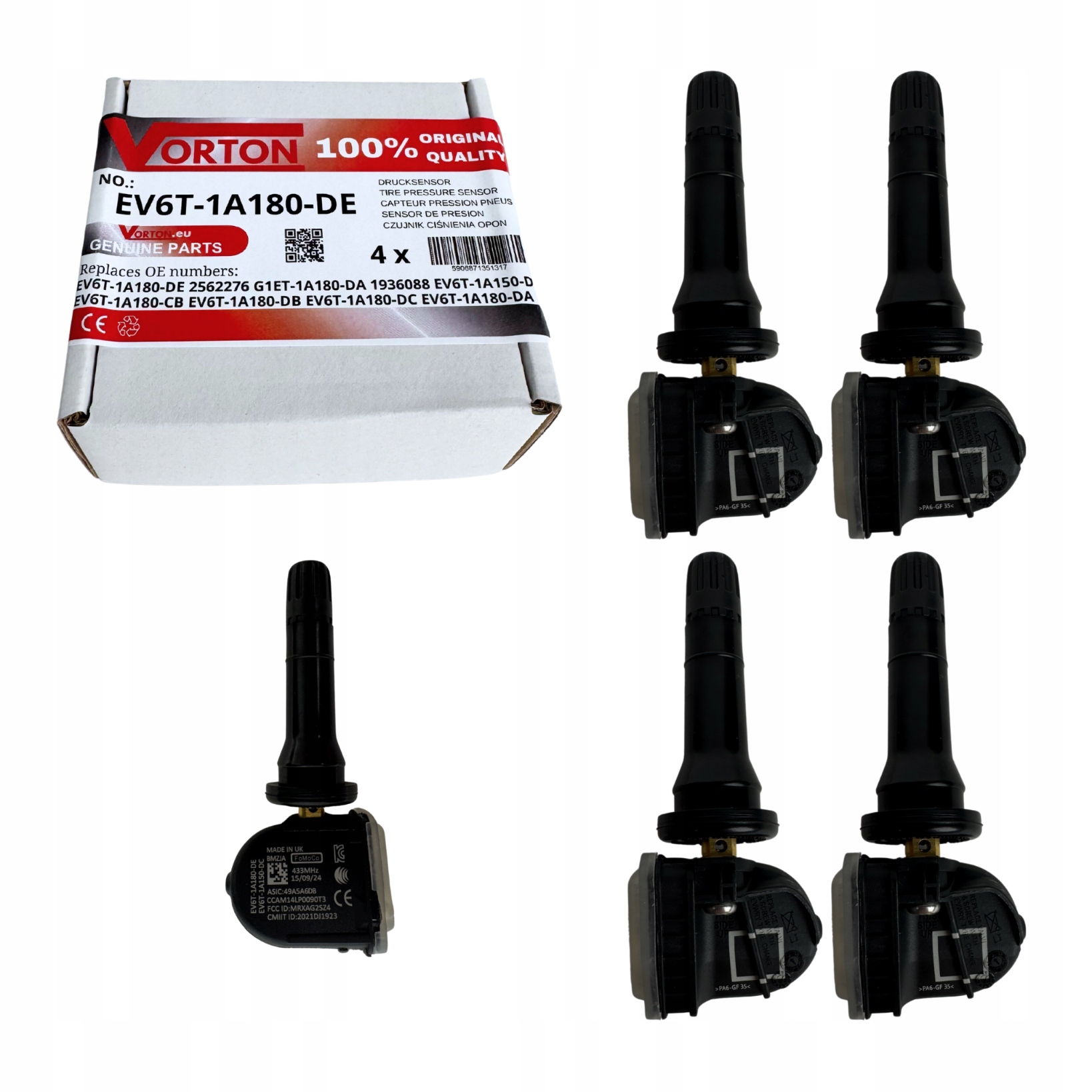 Senzory Tlaku Vzduchu V Pneumatikách Tpms Ford Fiesta Mk7 St Kuga Ka Ka+