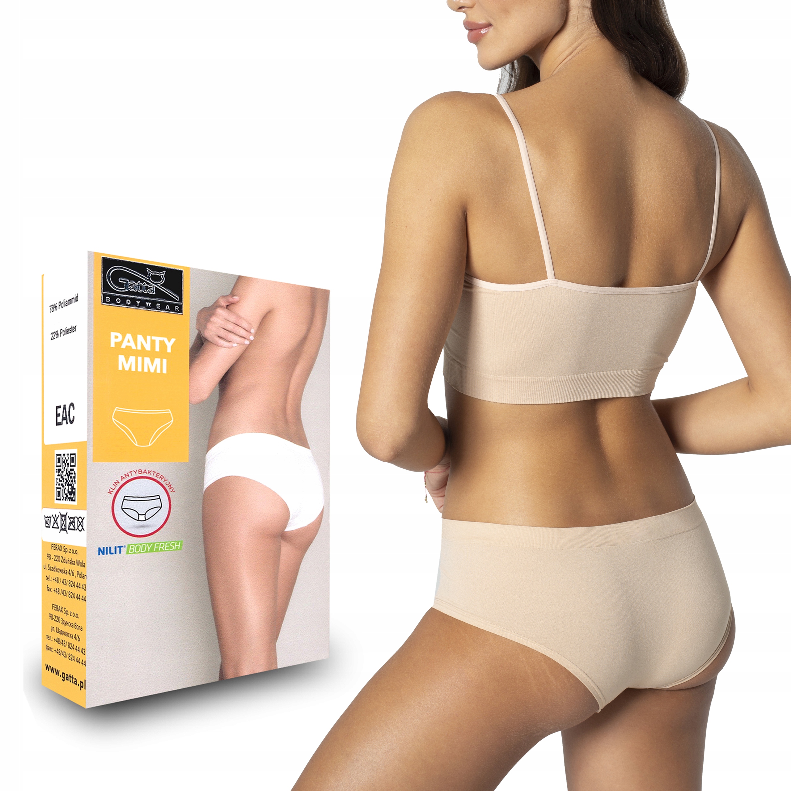 

Majtki Panty Mimi Gatta, bezszwowe, natural, S