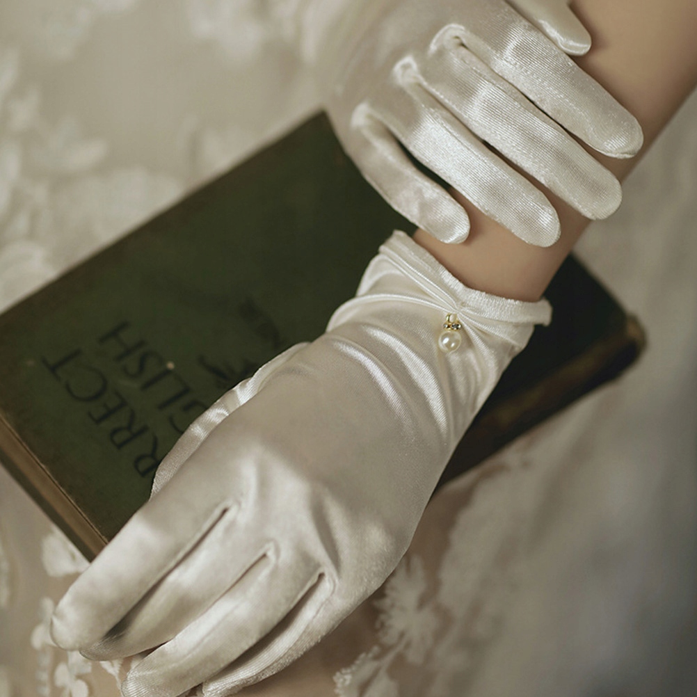 2 пари сітчастих весільних рукавичок рукавички для наречених Kolor inny
