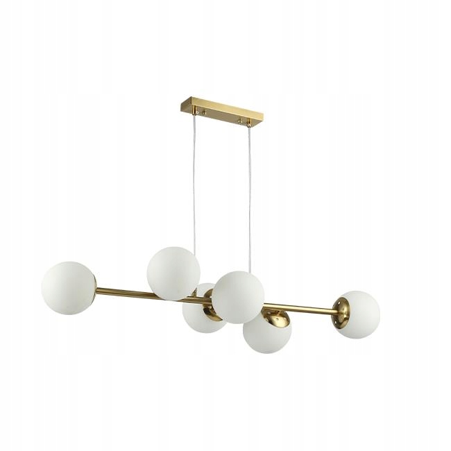 Závěsné stropní svítidlo Lustr 6x E27 Zlatá Kule 90 cm