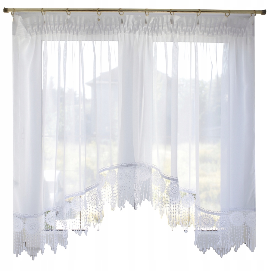 

Firana Do Kuchni firanka woal z gipiurą 200x100wys
